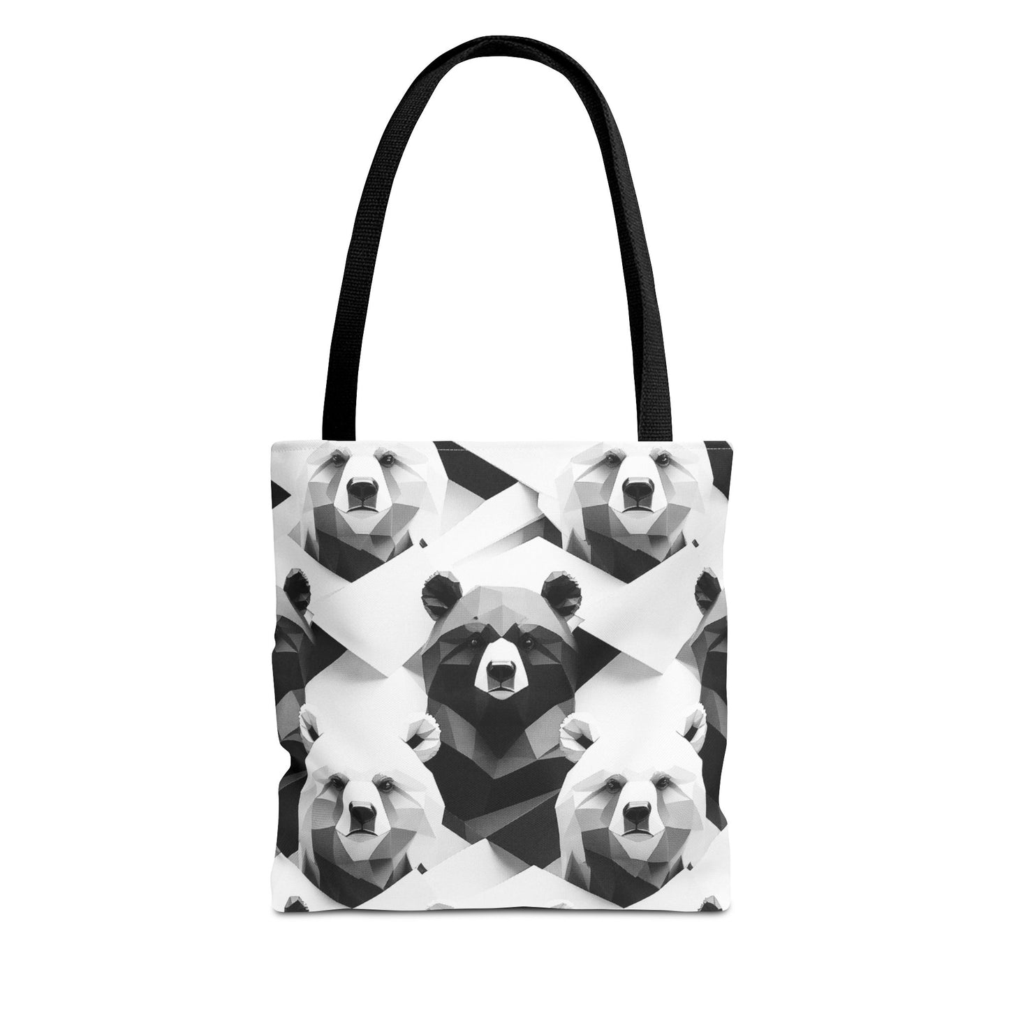Geometric Bear Tote Bag - Eco-Friendly
