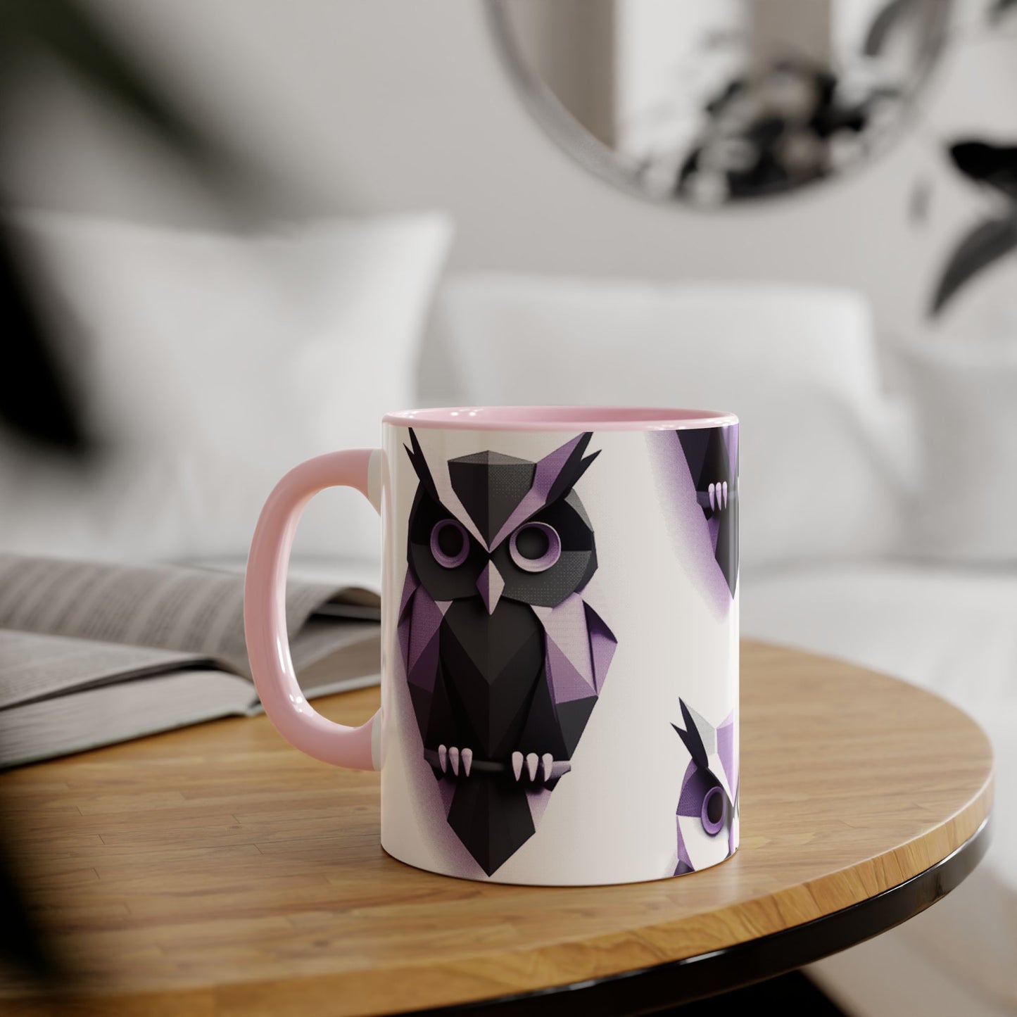 Geometric Owl Coffee Mug