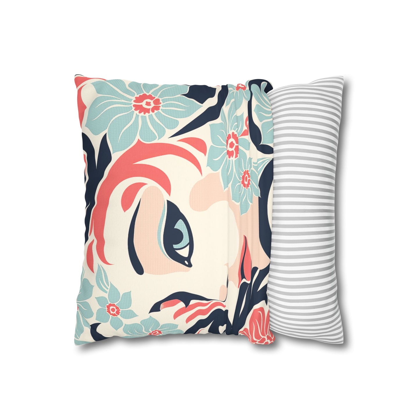 Vintage Floral - Faux Suede Pillowcase