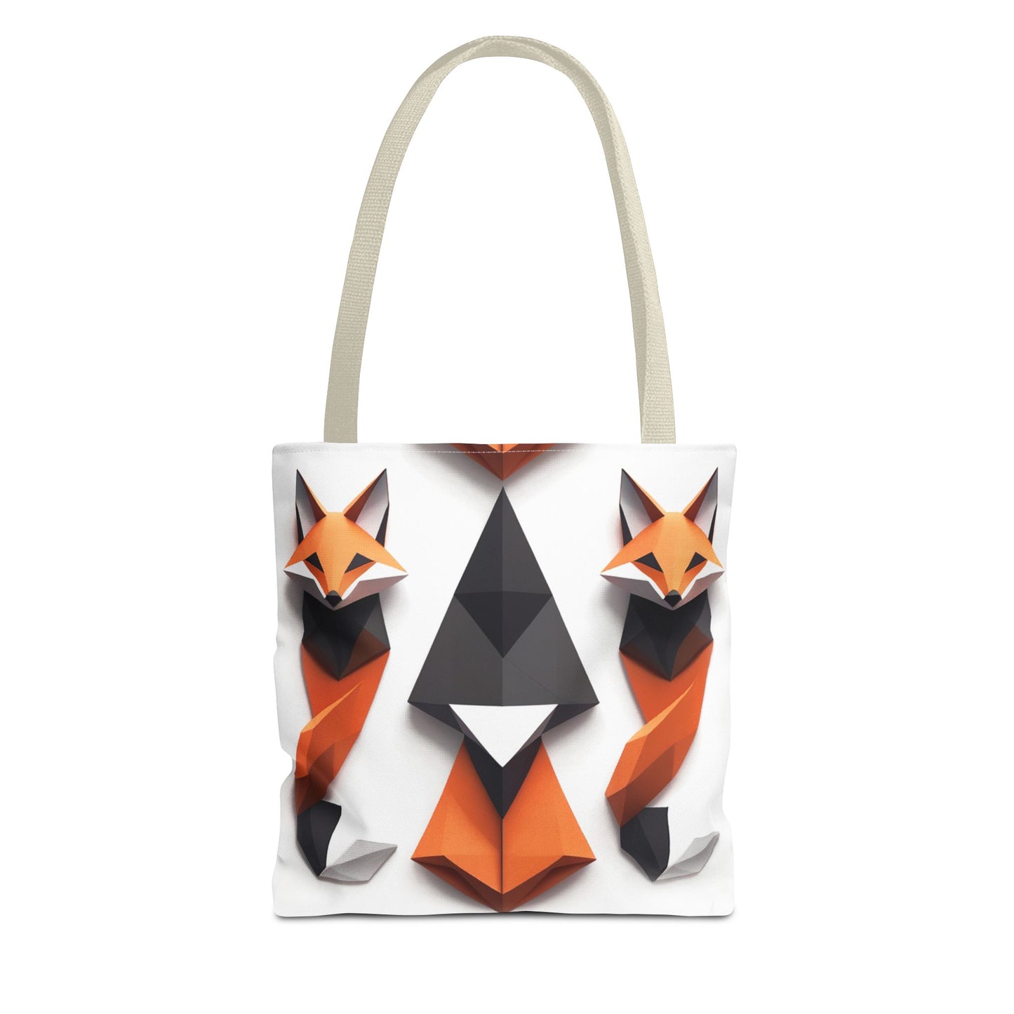 Stylish Geometric Fox Tote Bag - Eco-Friendly