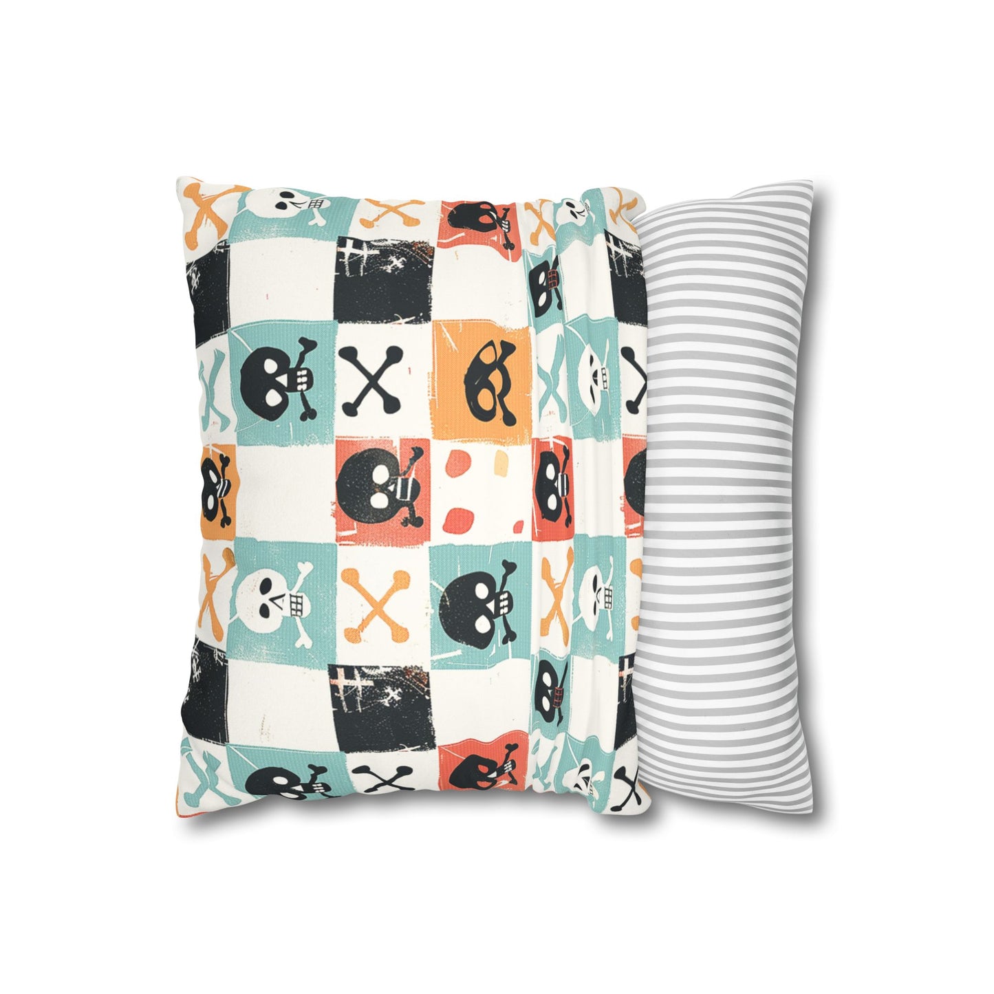 Pirates skulls - Faux Suede Pillowcase