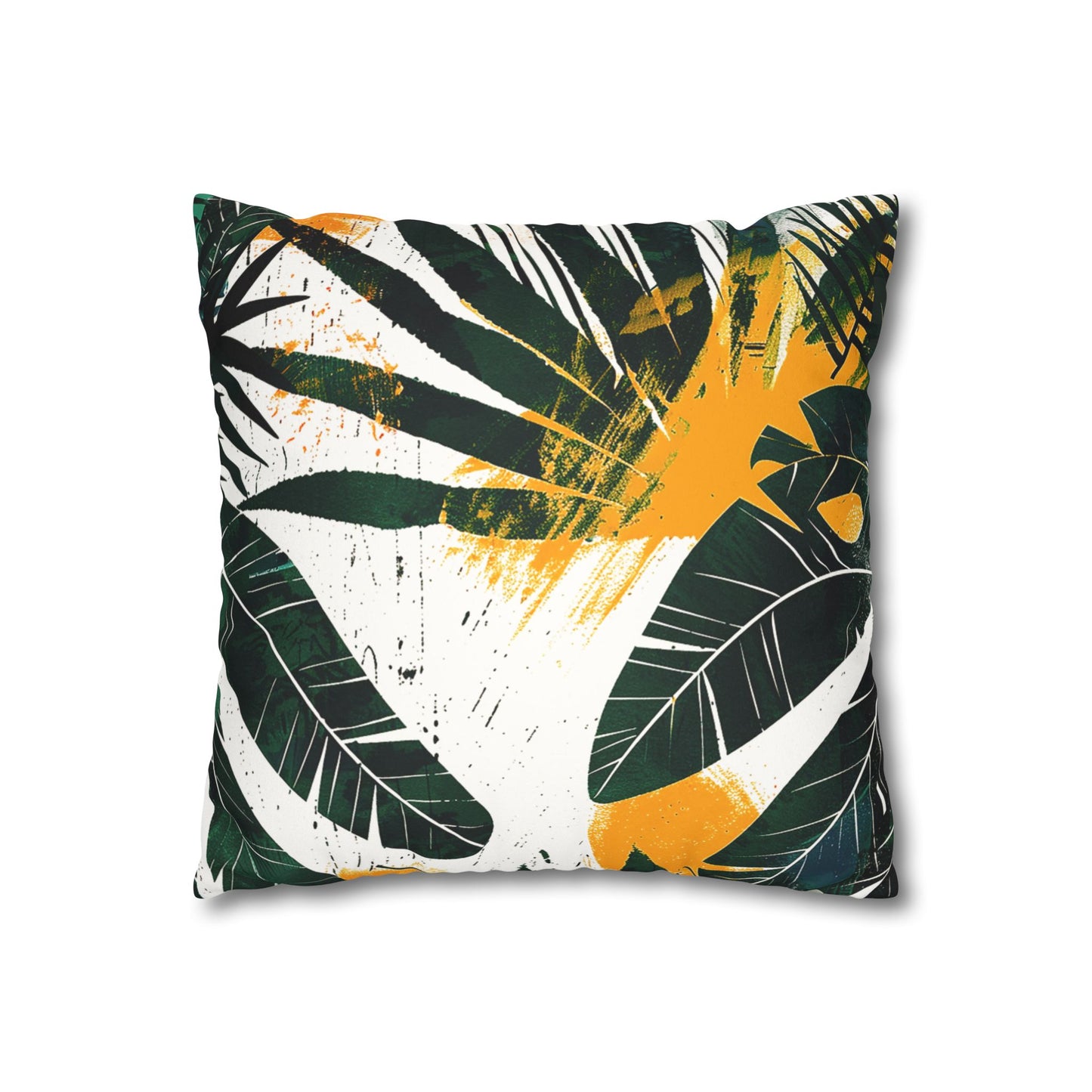 Tropical Leaf - Faux Suede Pillowcase