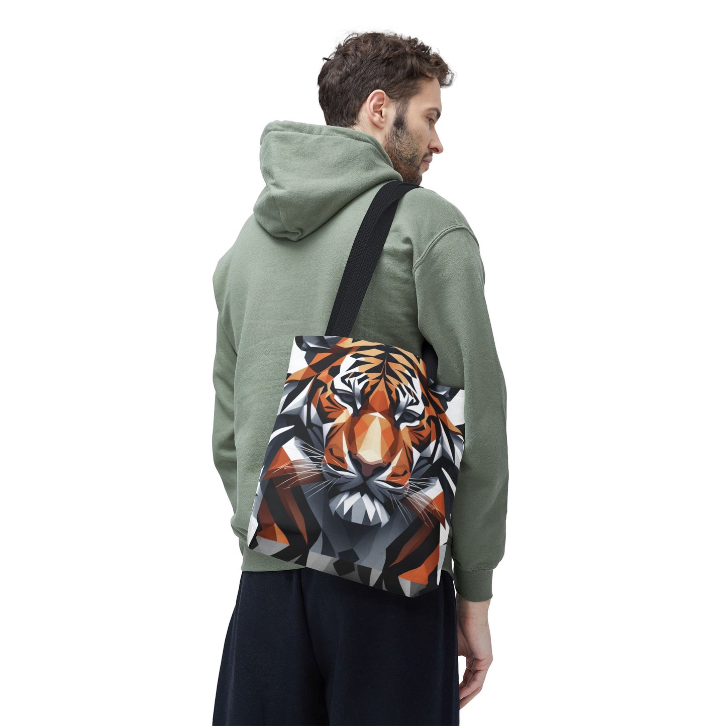 Geometric Tiger Tote Bag - Bold & Unique Design