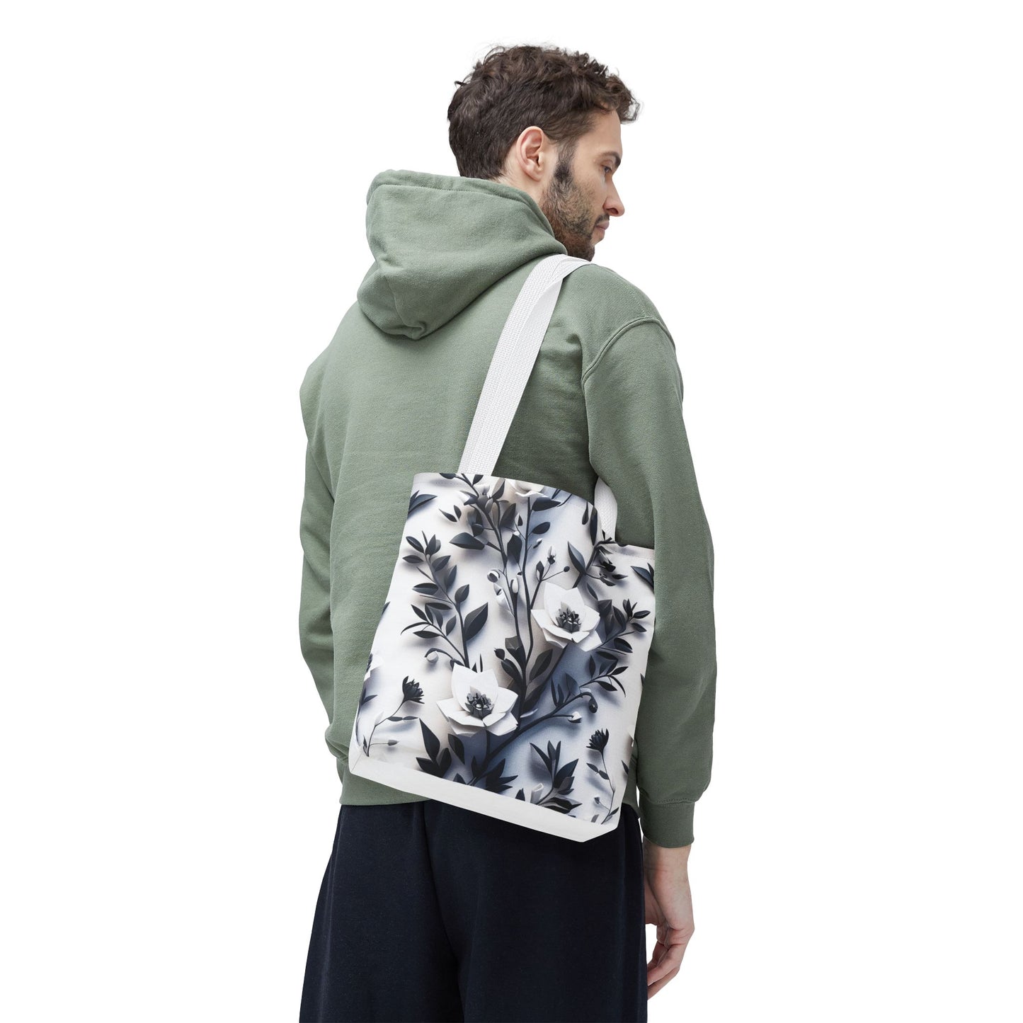 Elegant Floral Tote Bag, Eco-Friendly