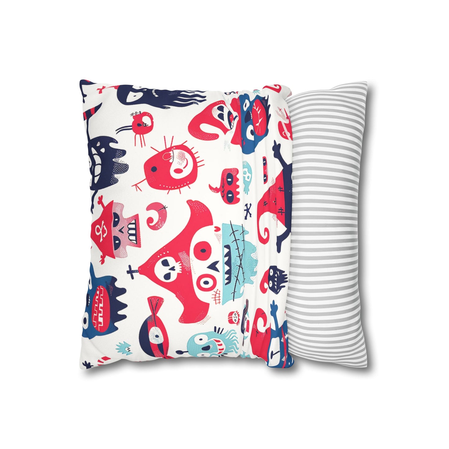 Cartoon Pirate Skulls - Faux Suede Pillowcase