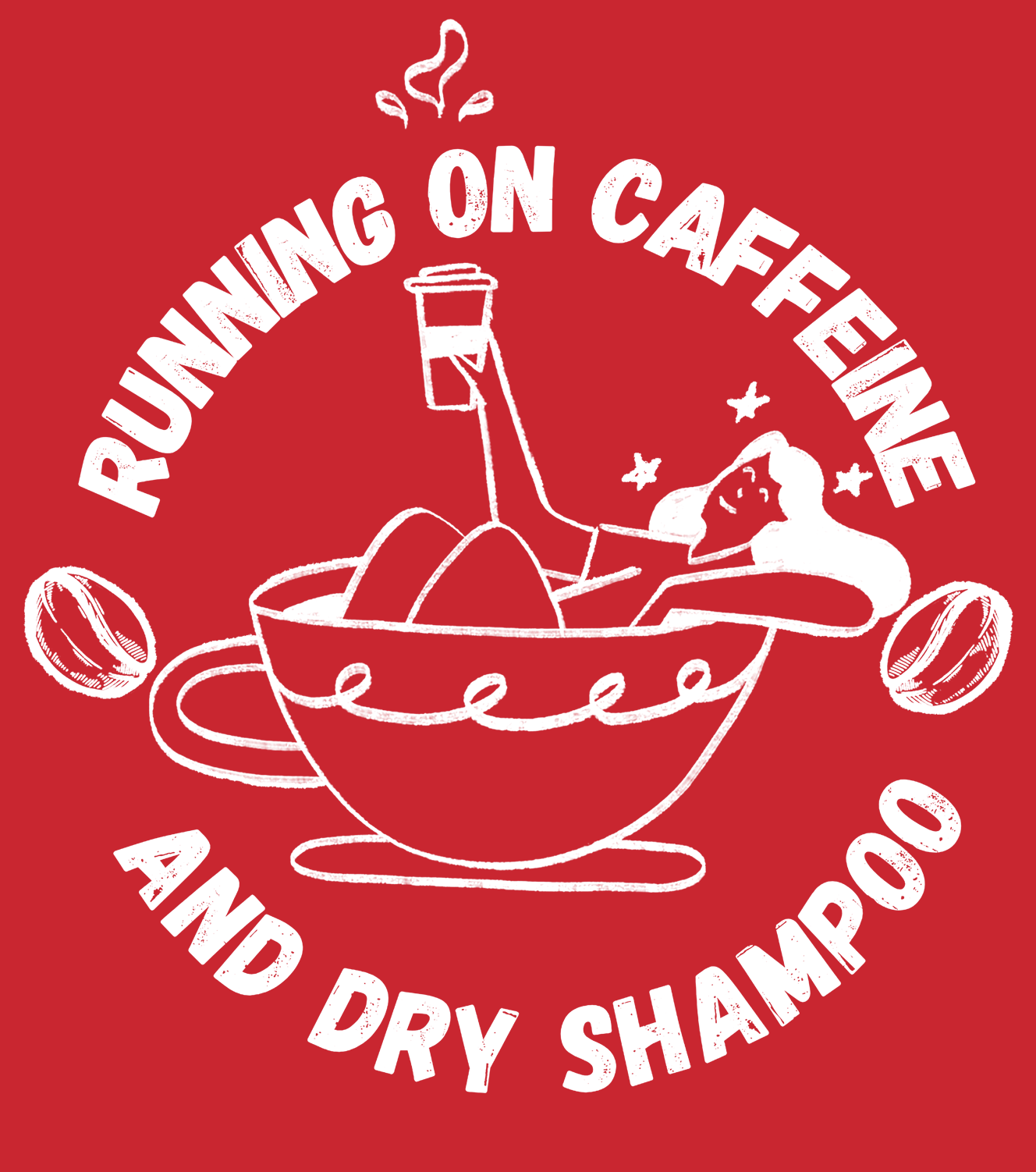 Running on Caffeine & Dry Shampoo - Unisex Sweatshirt