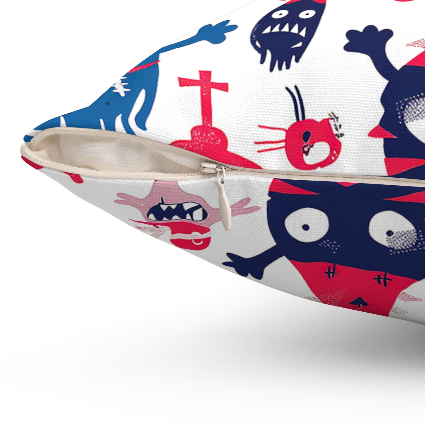 Cartoon Pirate Skulls - Square Pillow