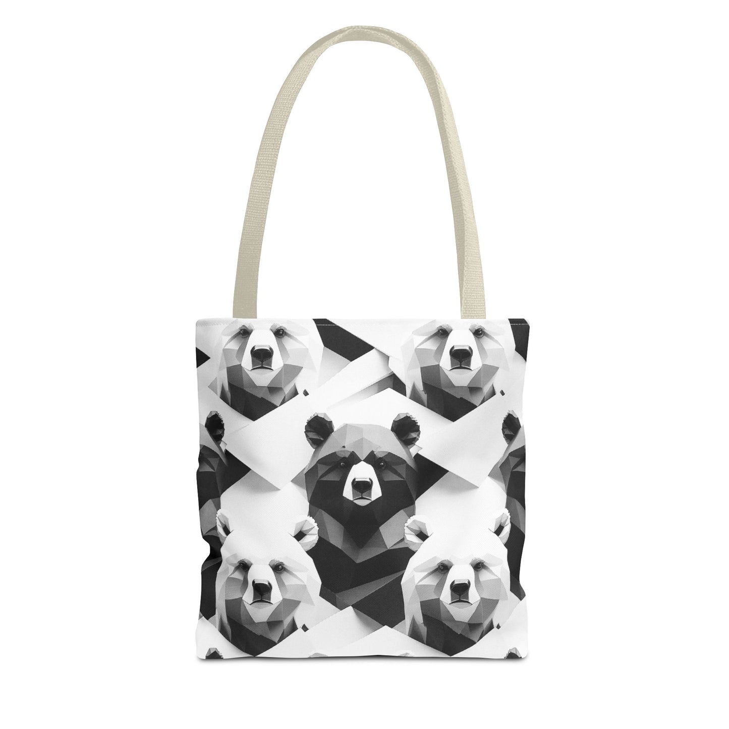 Geometric Bear Tote Bag - Eco-Friendly