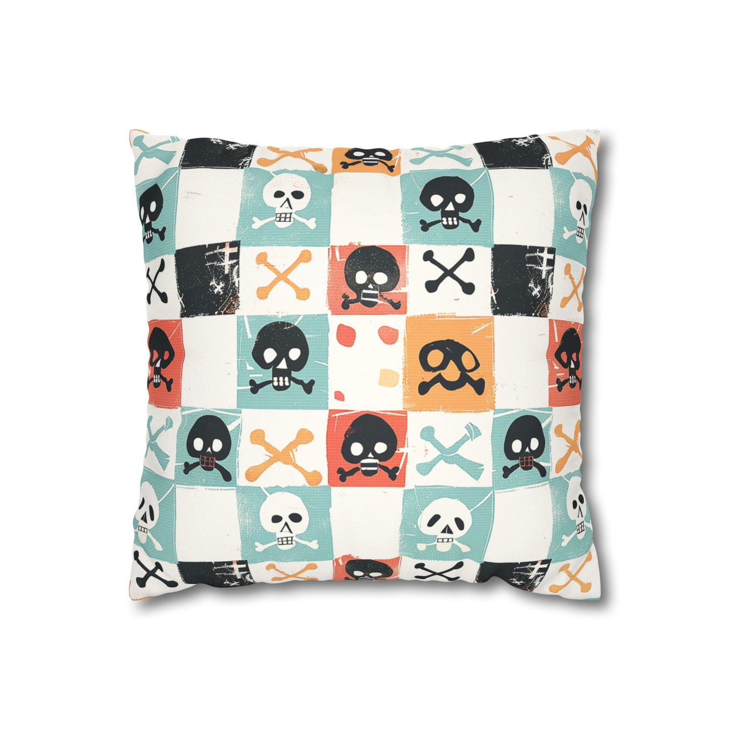 Pirates skulls - Faux Suede Pillowcase