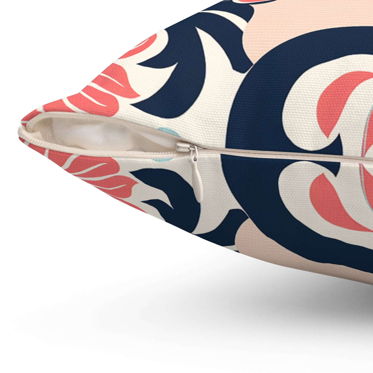 Vintage Floral and faces - Square Pillow