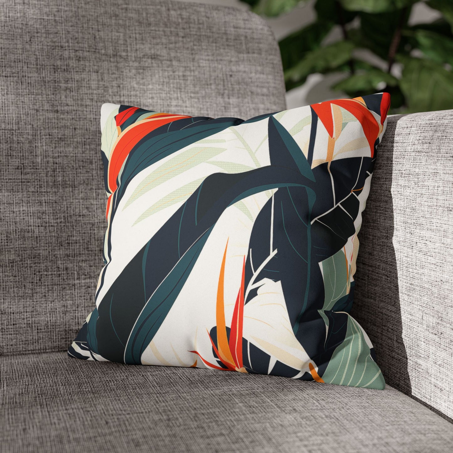 Tropical - Faux Suede Pillowcase