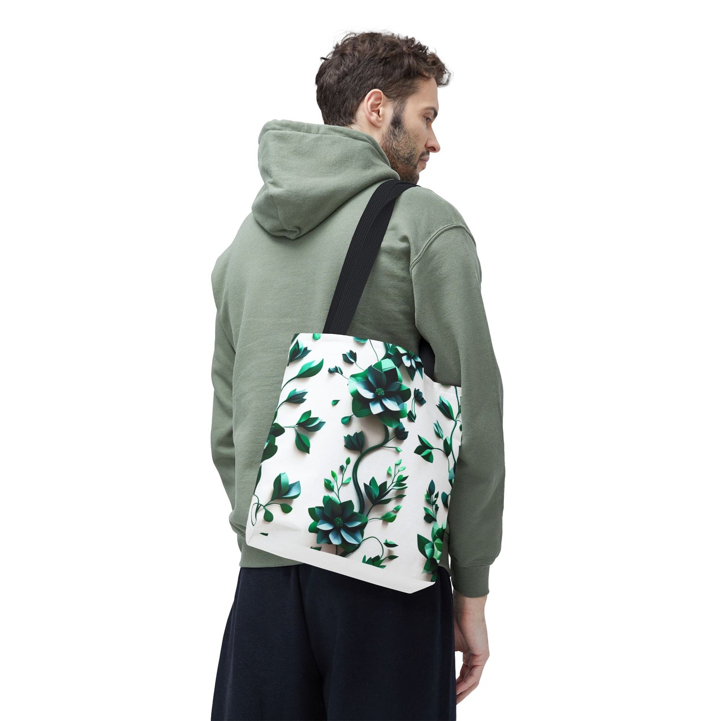 Elegant Floral Pattern Tote Bag - Stylish Eco-Friendly