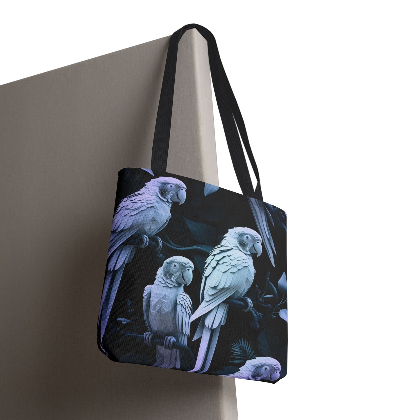 Geometric Parrots Tote Bag, Eco-friendly