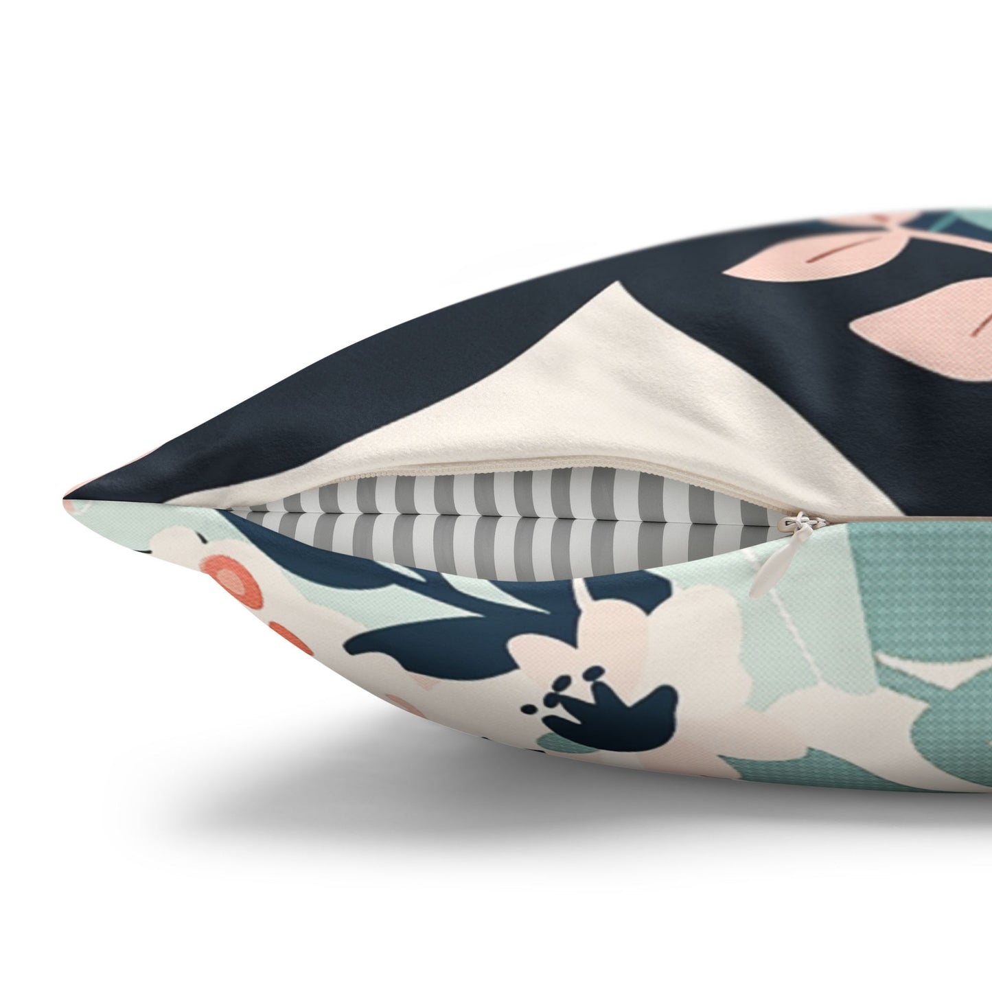 Floral and Faces - Faux Suede Pillowcase