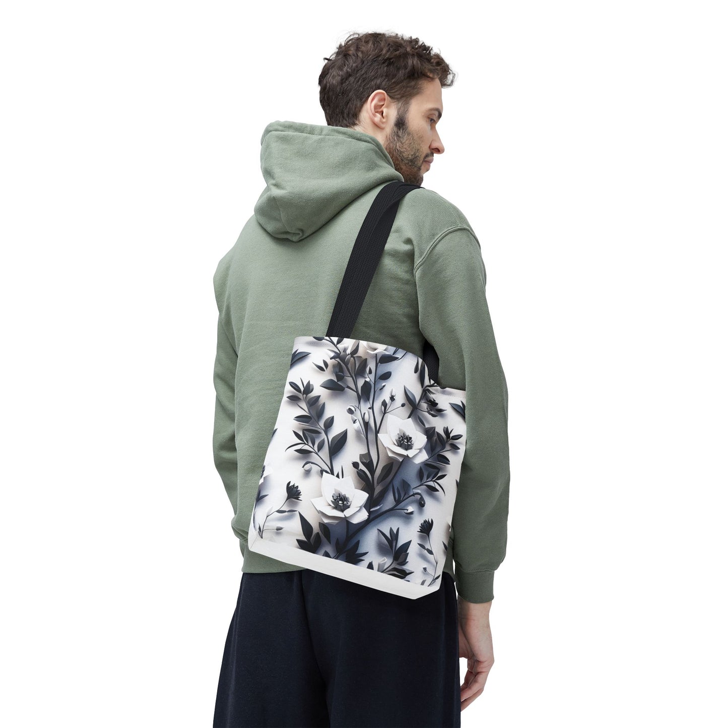 Elegant Floral Tote Bag, Eco-Friendly