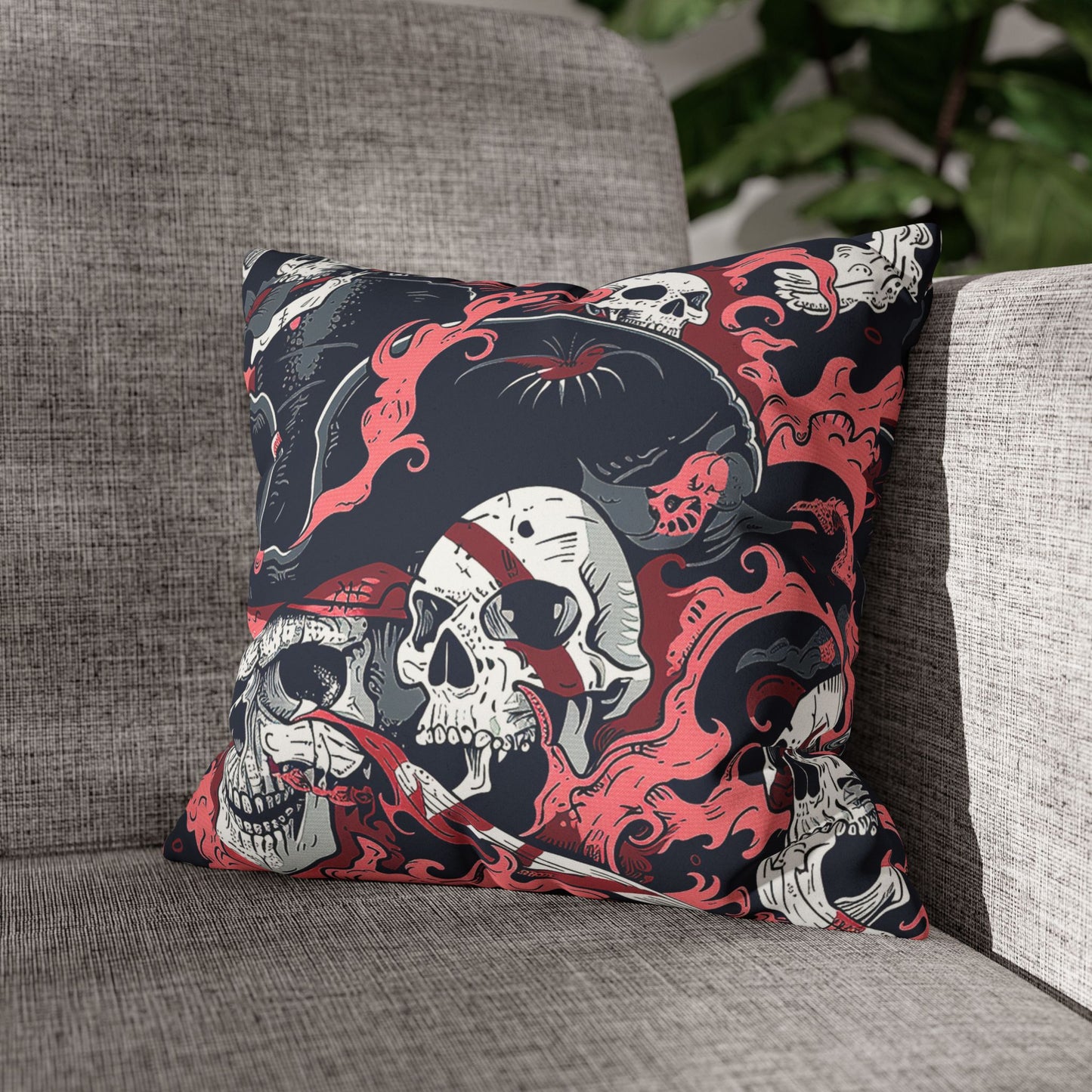 Pirates Skulls - Faux Suede Pillowcase