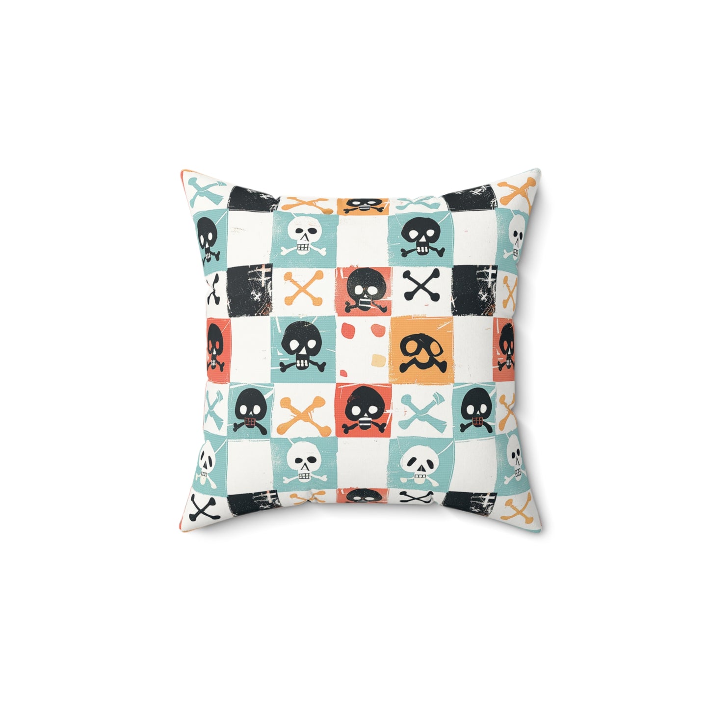 Pirate Skulls Pattern - Square Pillow