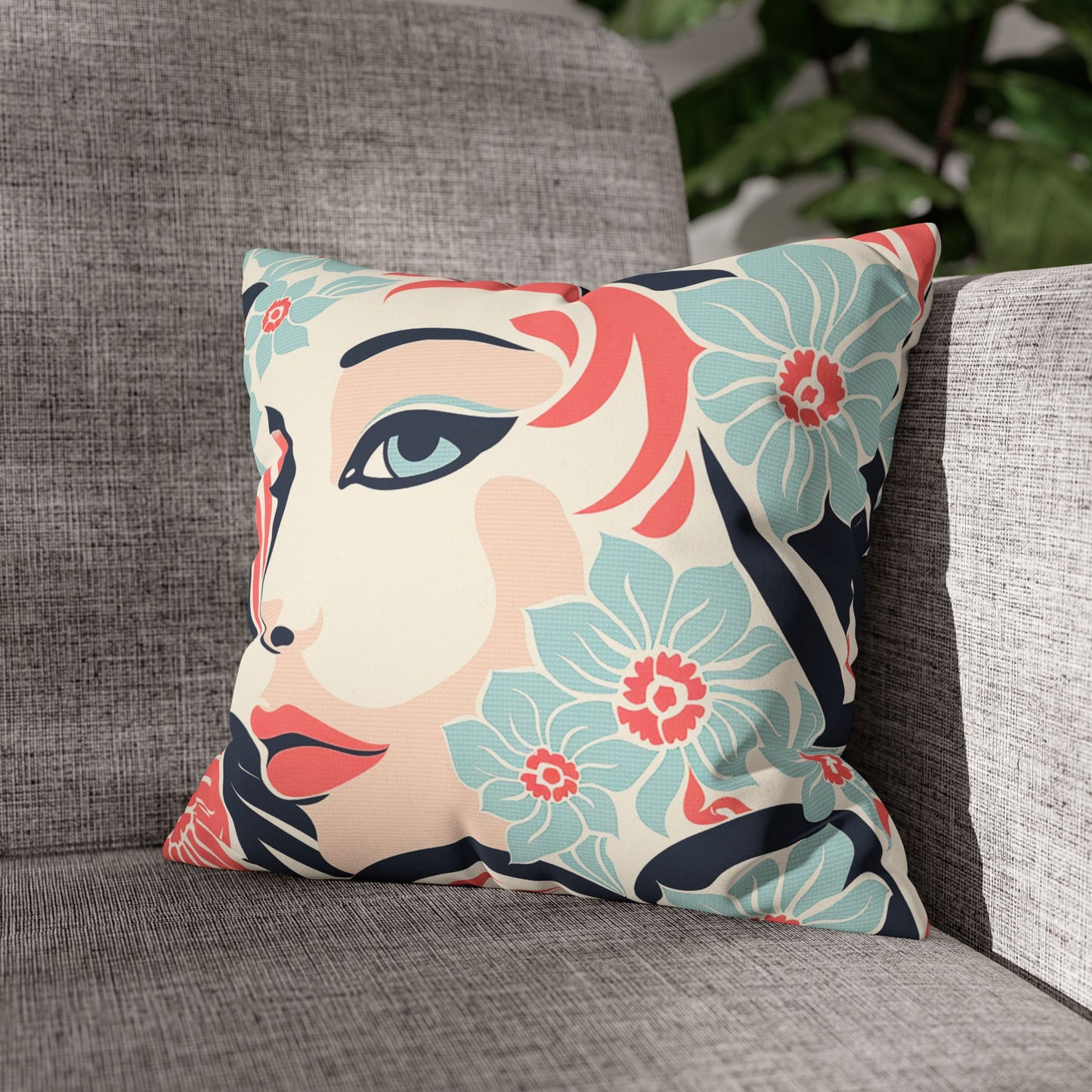 Vintage Floral - Faux Suede Pillowcase
