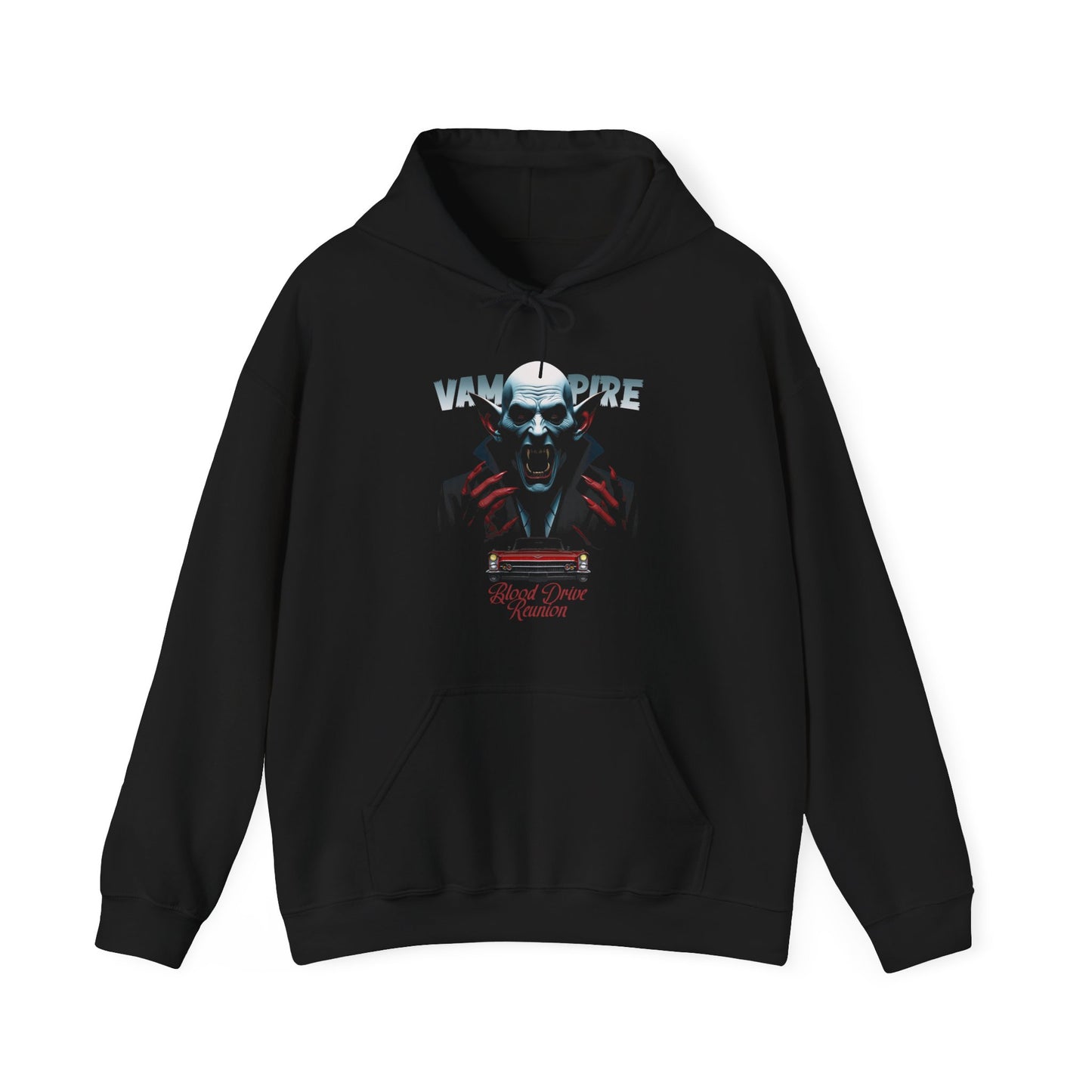 Black Blood Drive Reunion Hoodie for retro horror movie poster Fans BimBangDesign