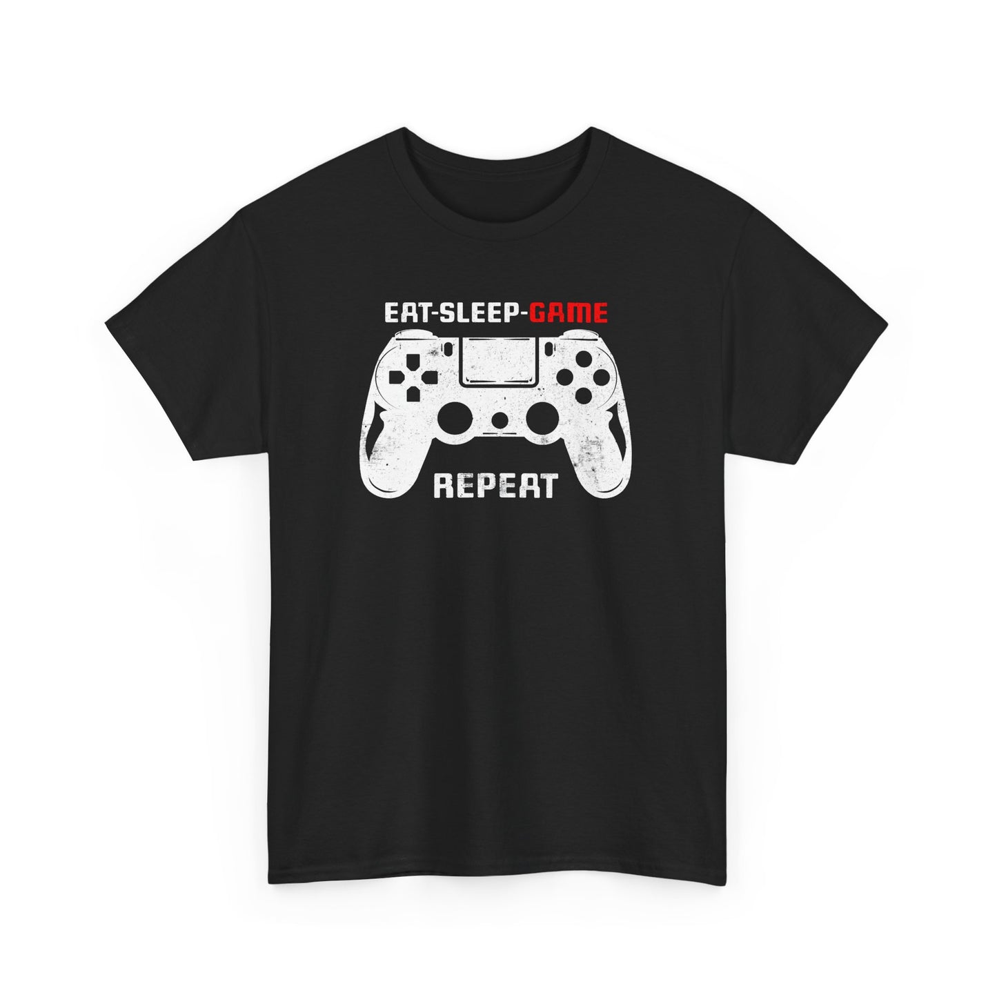 Black Version Gamer T-shirt Eat Sleep Game Repeat BimBangDesin