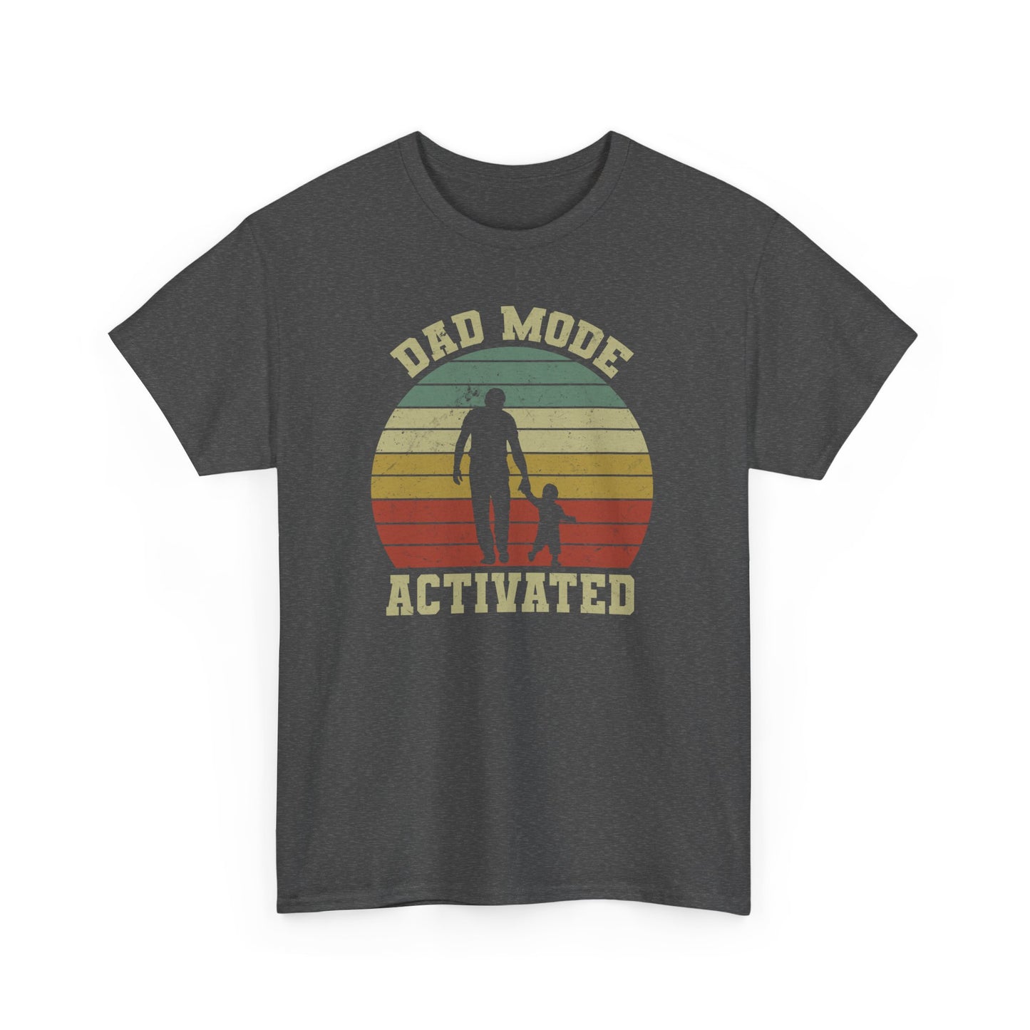 Dark Heather Dad Mode Activated T-shirt For young dads BimBangDesign