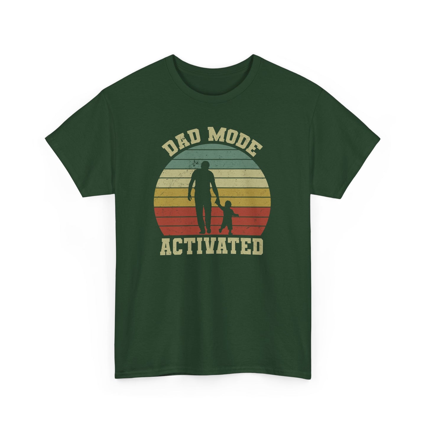 Forest Green Dad Mode Activated T-shirt For young dads BimBangDesign