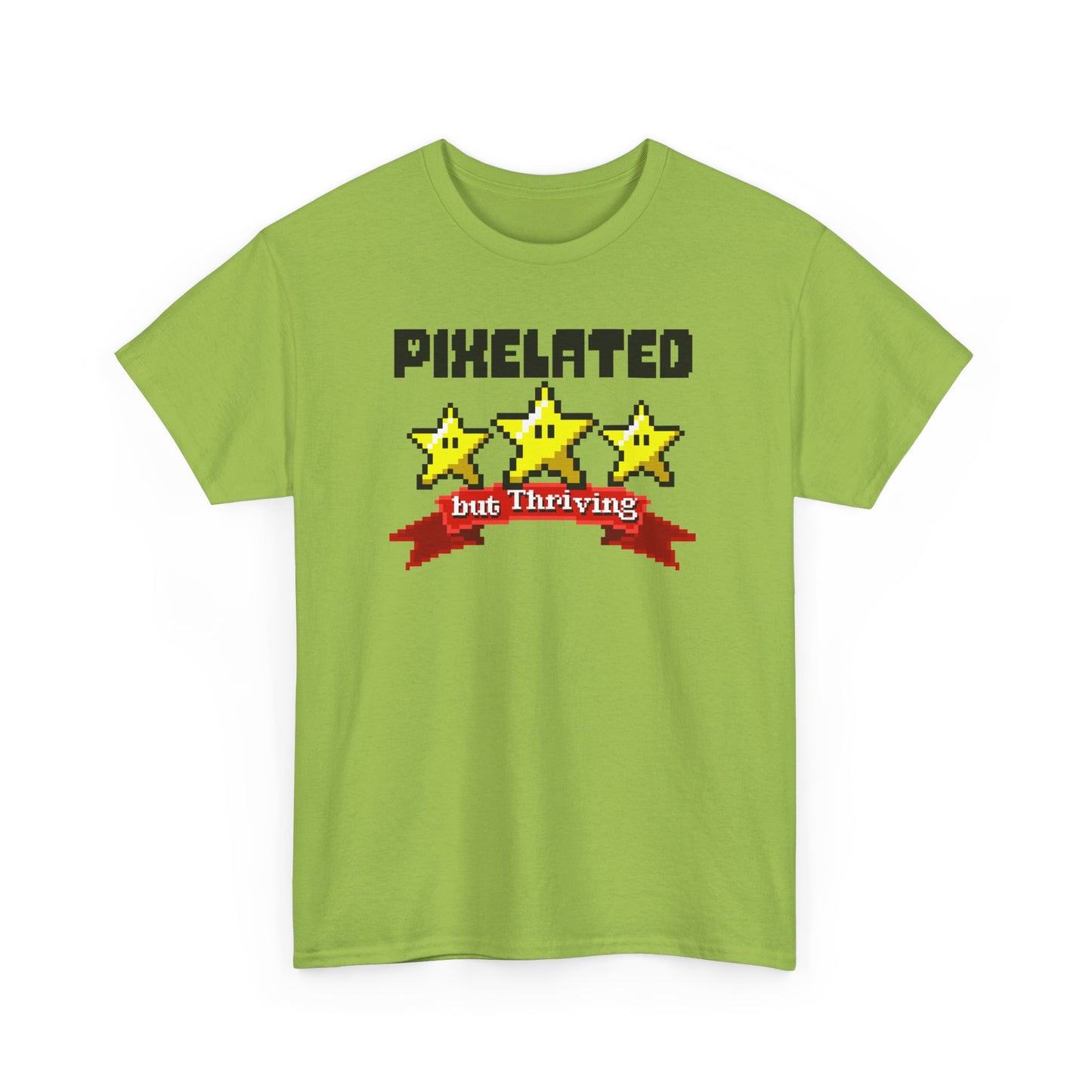Kiwi Green Version Pixelated but Thriving T-shirt BimBangDesign