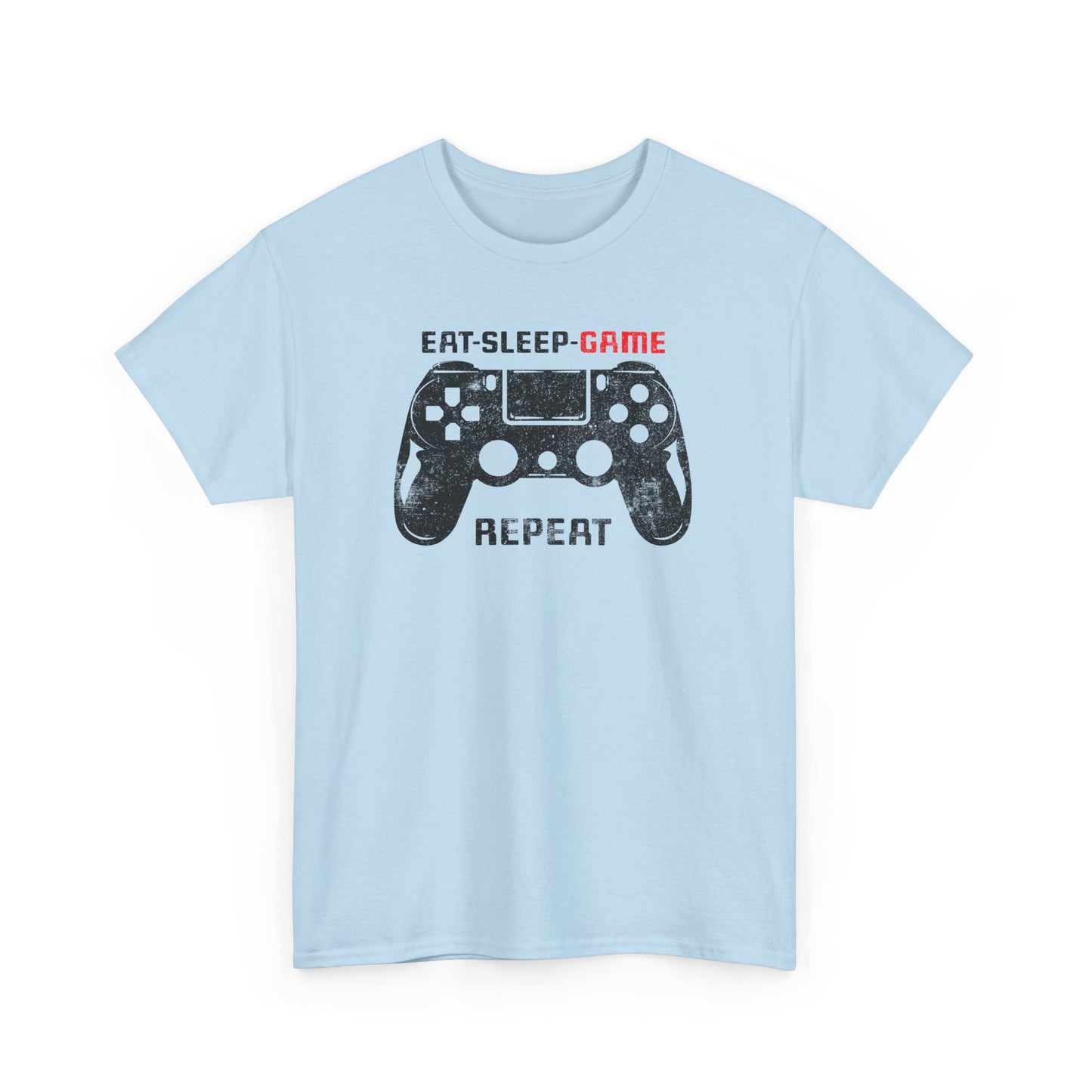 Light Blue Version Gamer T-shirt Eat Sleep Game Repeat BimBangDesin