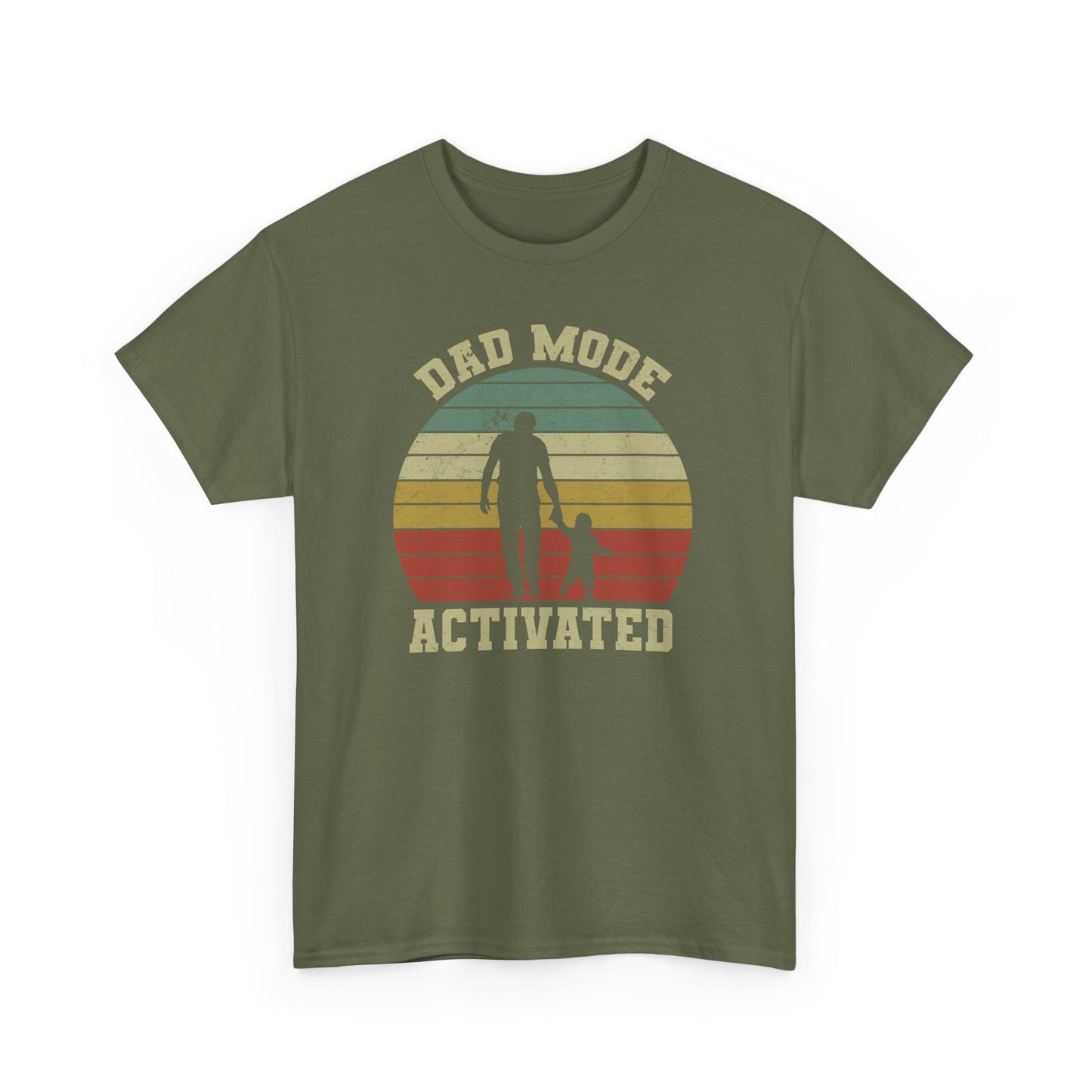 Military Green Dad Mode Activated T-shirt For young dads BimBangDesign