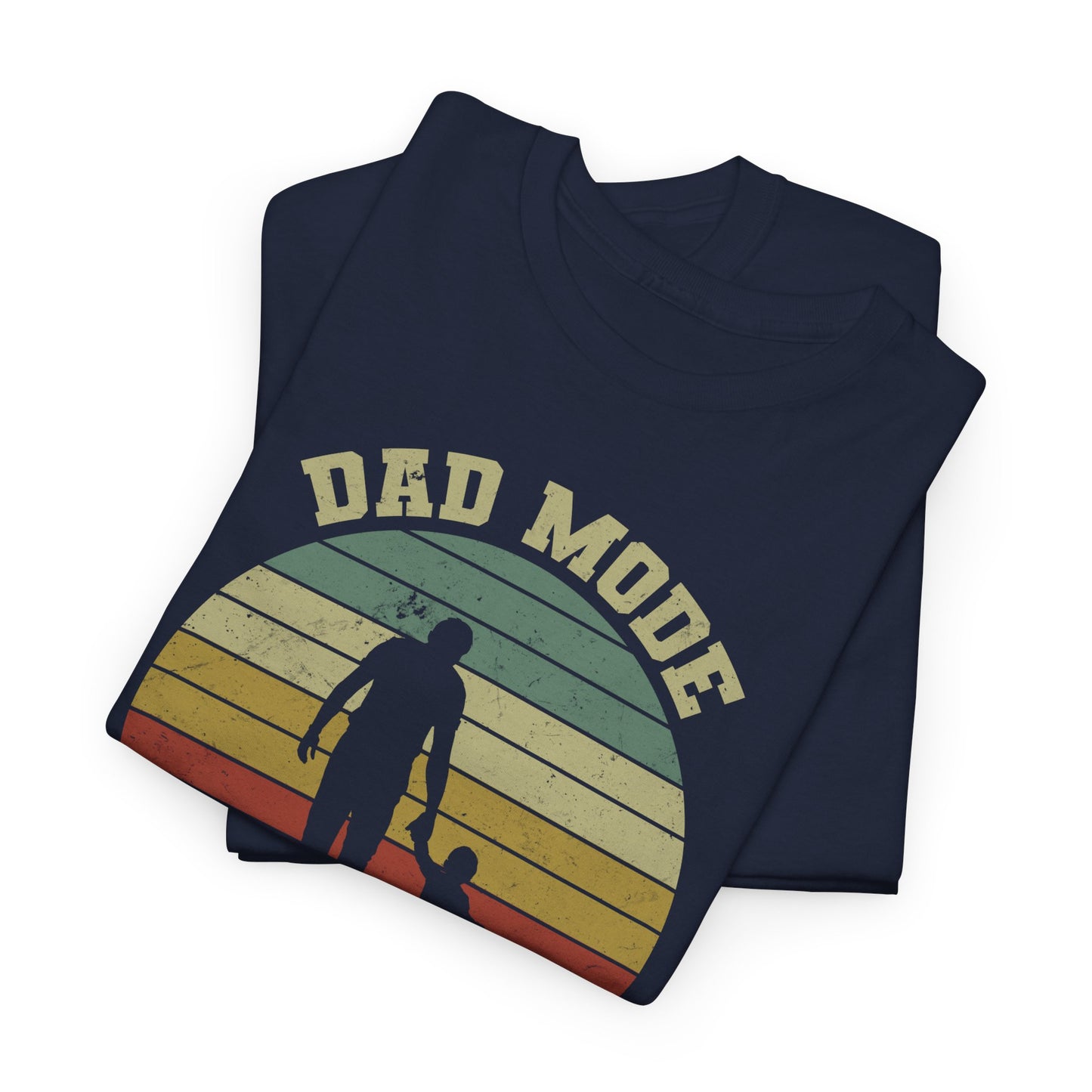 Navy Folded Dad Mode Activated T-shirtFor young dads BimBangDesign