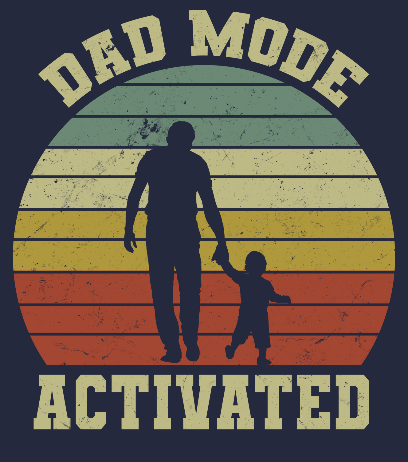 Navy Dad Mode Activated T-shirt Details BimBangDesign