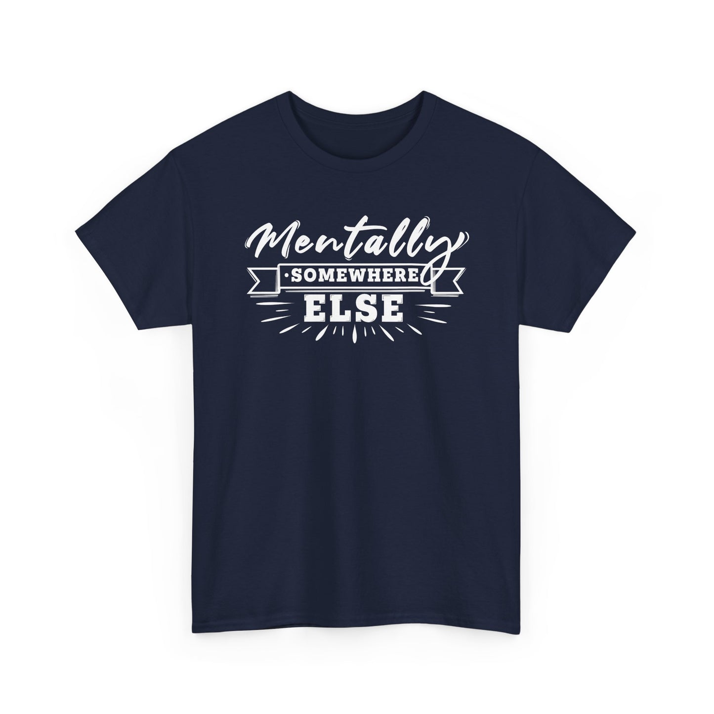 Mentally Somewhere Else Navy t-shirt BimBangDesign