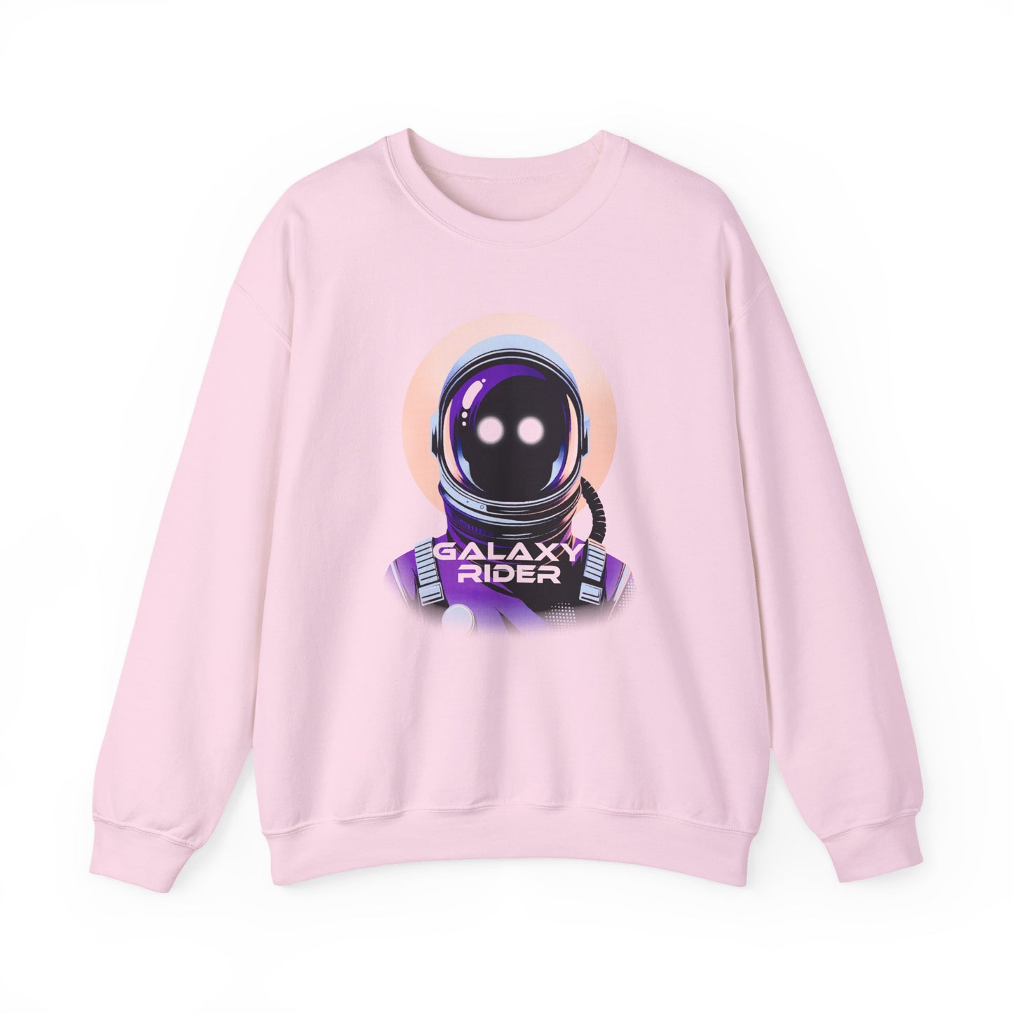 Pink Galaxy Rider Sweatshirt with a cosmic design for every space enthusiast BimBangDesign