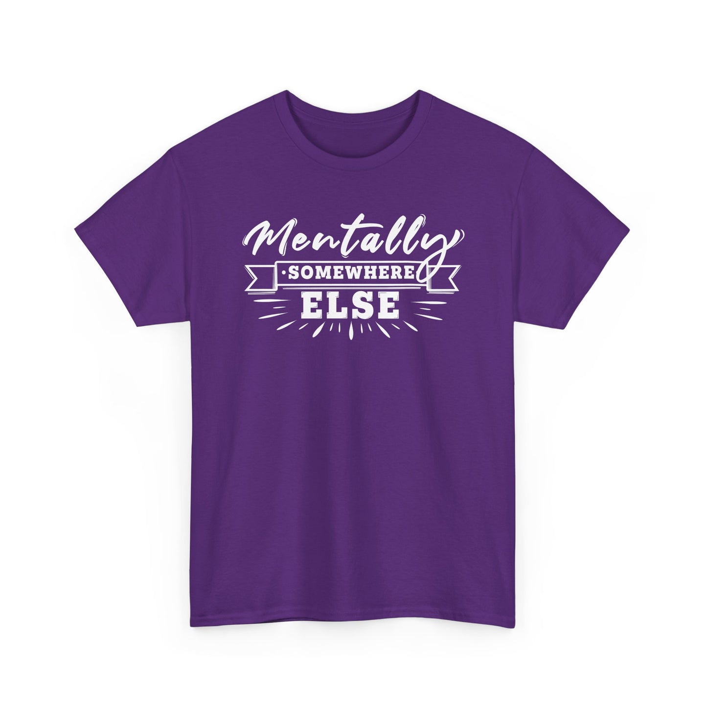 Mentally Somewhere Else Purple t-shirt BimBangDesign