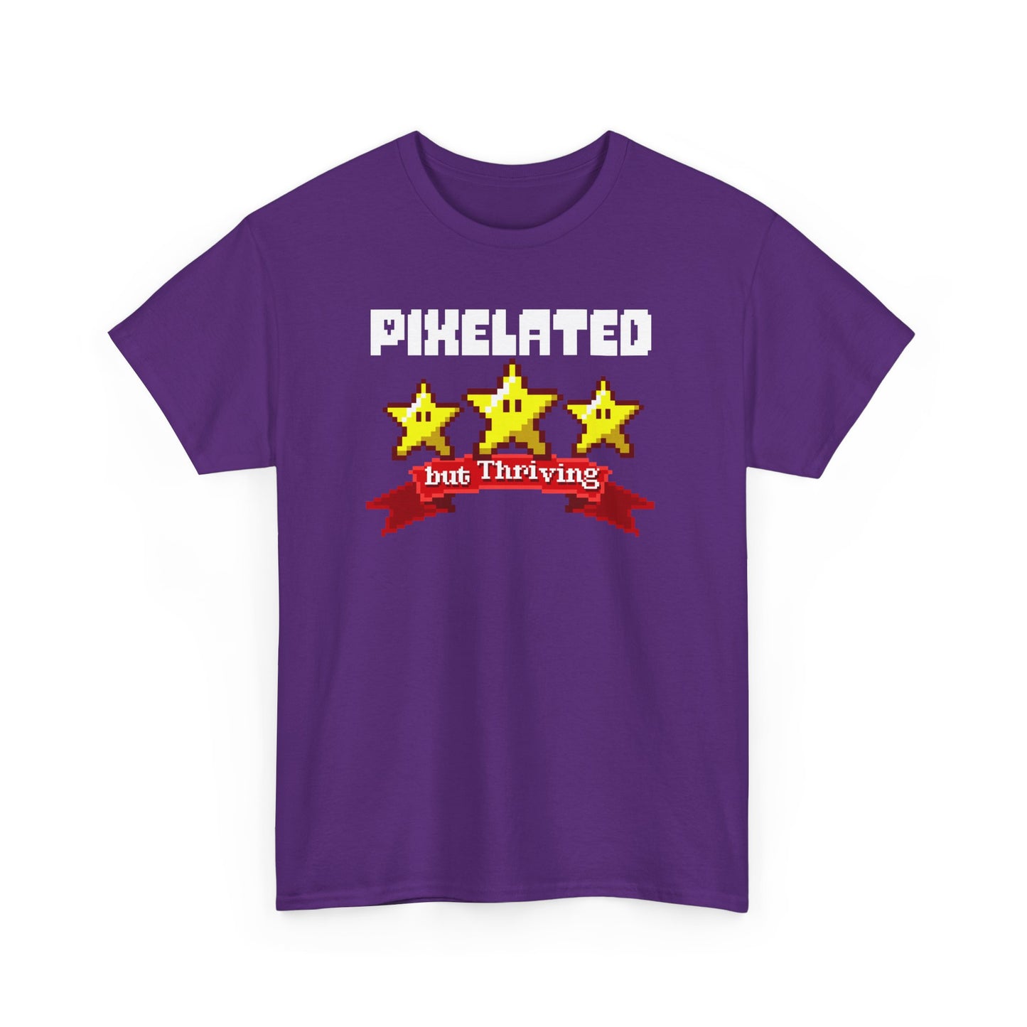 Purple Version Pixelated but Thriving T-shirt BimBangDesign