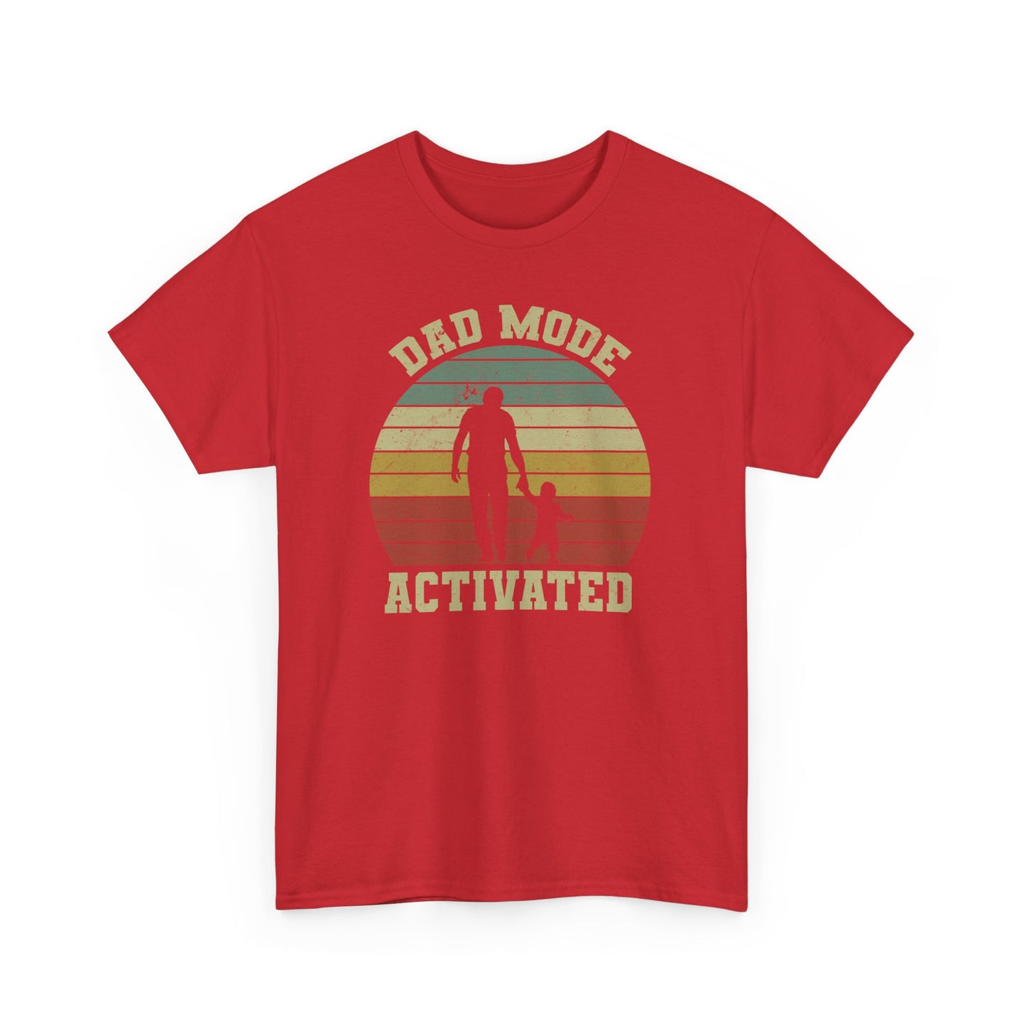 Red Dad Mode Activated T-shirt For young dads BimBangDesign