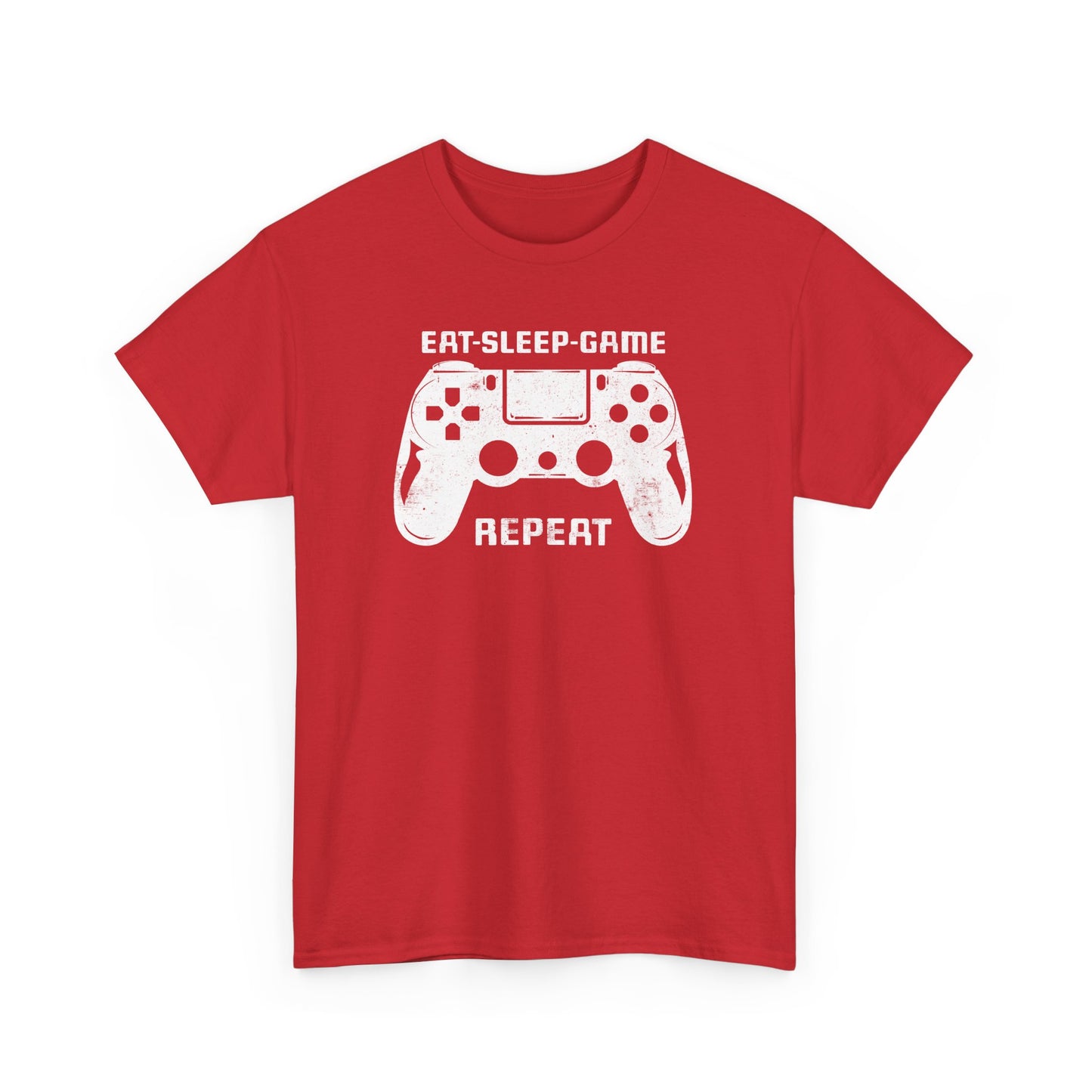 Red Version Gamer T-shirt Eat Sleep Game Repeat BimBangDesin