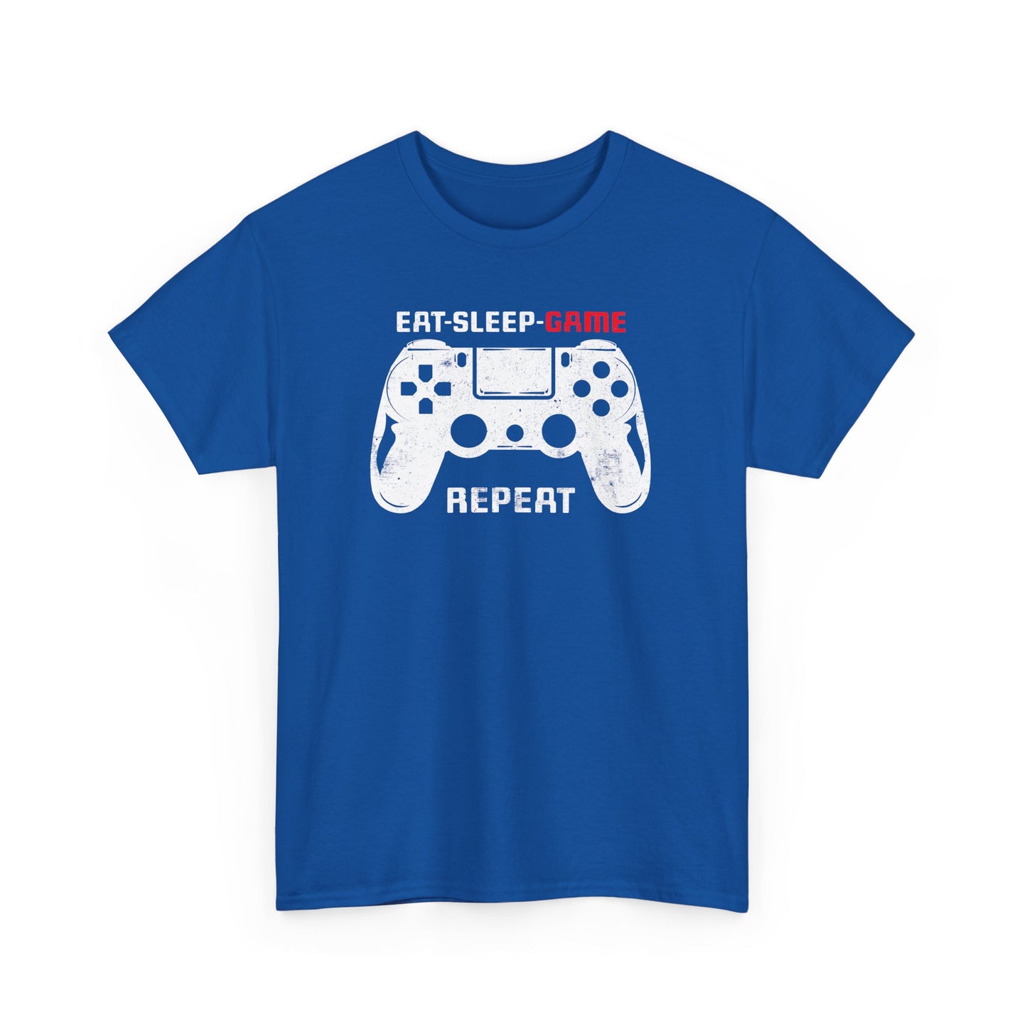 Royal Blue Version Gamer T-shirt Eat Sleep Game Repeat BimBangDesin
