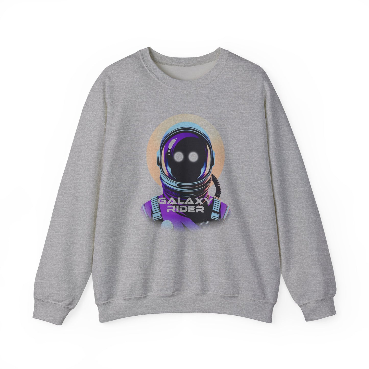 Sport Grey Galaxy Rider Sweatshirt with a cosmic design for every space enthusiast BimBangDesign