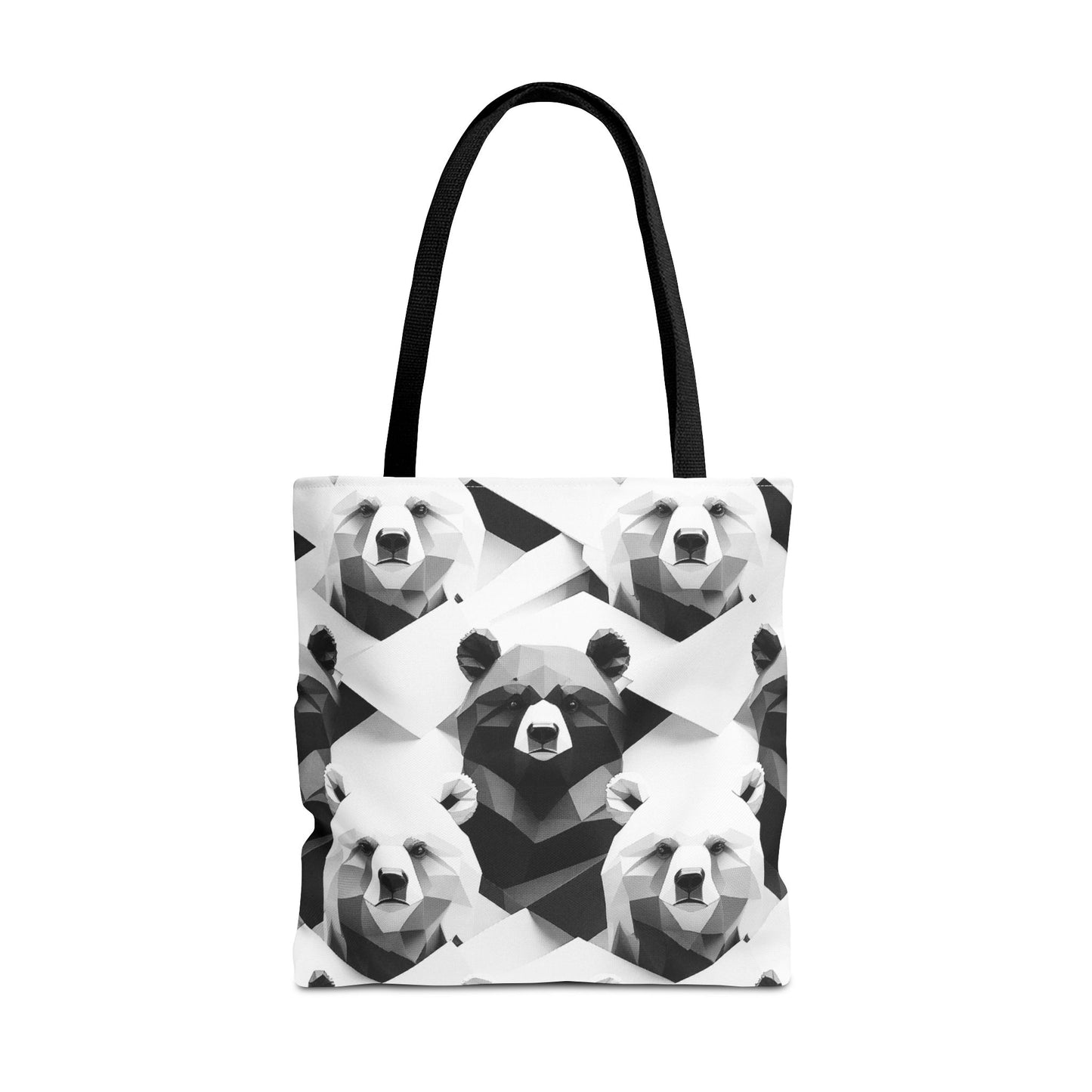 Eco-conscious Reusable and Durable Graphic minimalist Bears Pattern Low-Poly Design Lightweight Tote Bag BimBangDesign