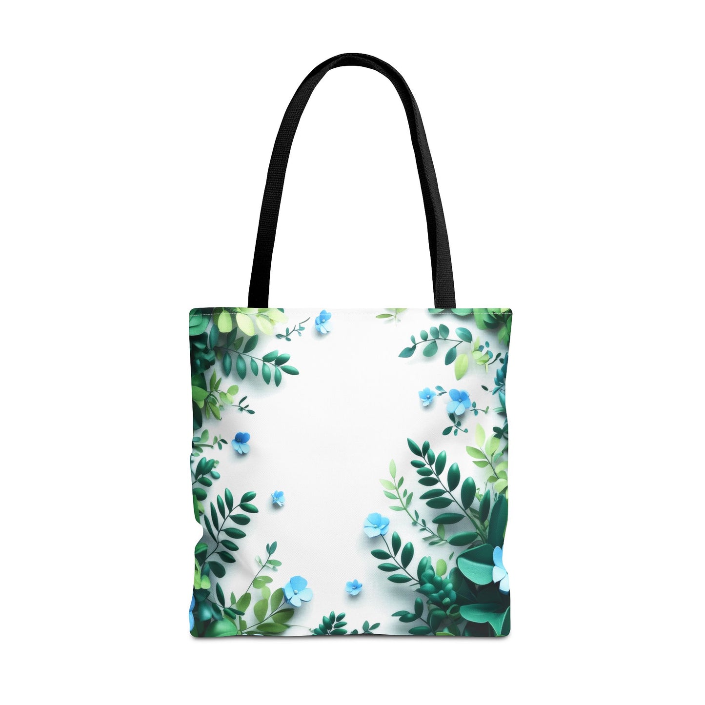 Eco-conscious Reusable and Durable Delicate Graphic Blue Bloom Low Poly Lightweight Tote Bag BimBangDesign