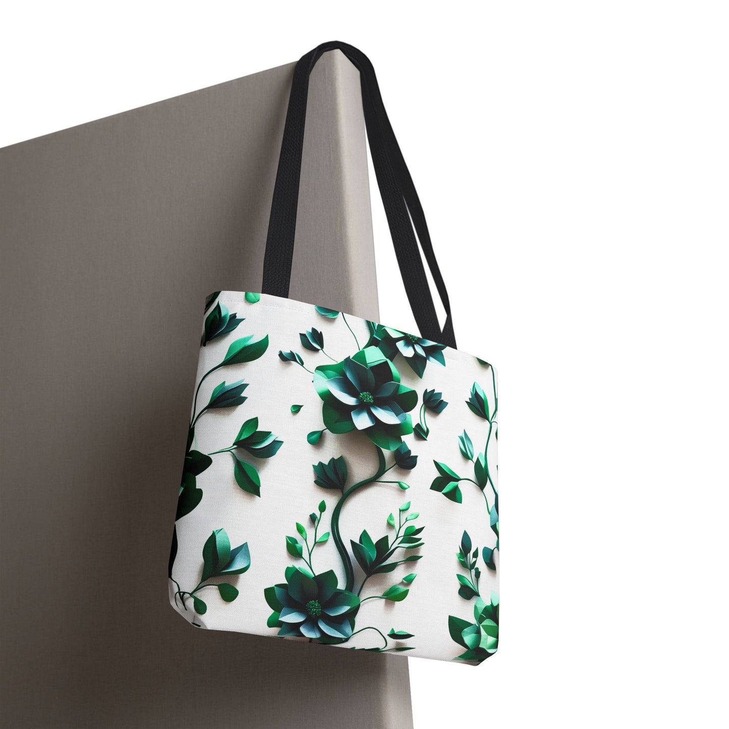 Eco-conscious Reusable and Durable Graphic Nature's Elegance Low Poly Pattern Lightweight Tote Bag, suspended BimBangDesign