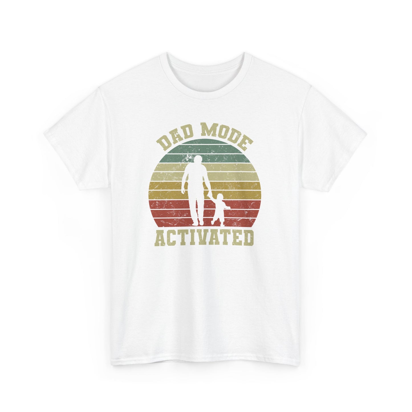 White Dad Mode Activated T-shirt For young dads BimBangDesign