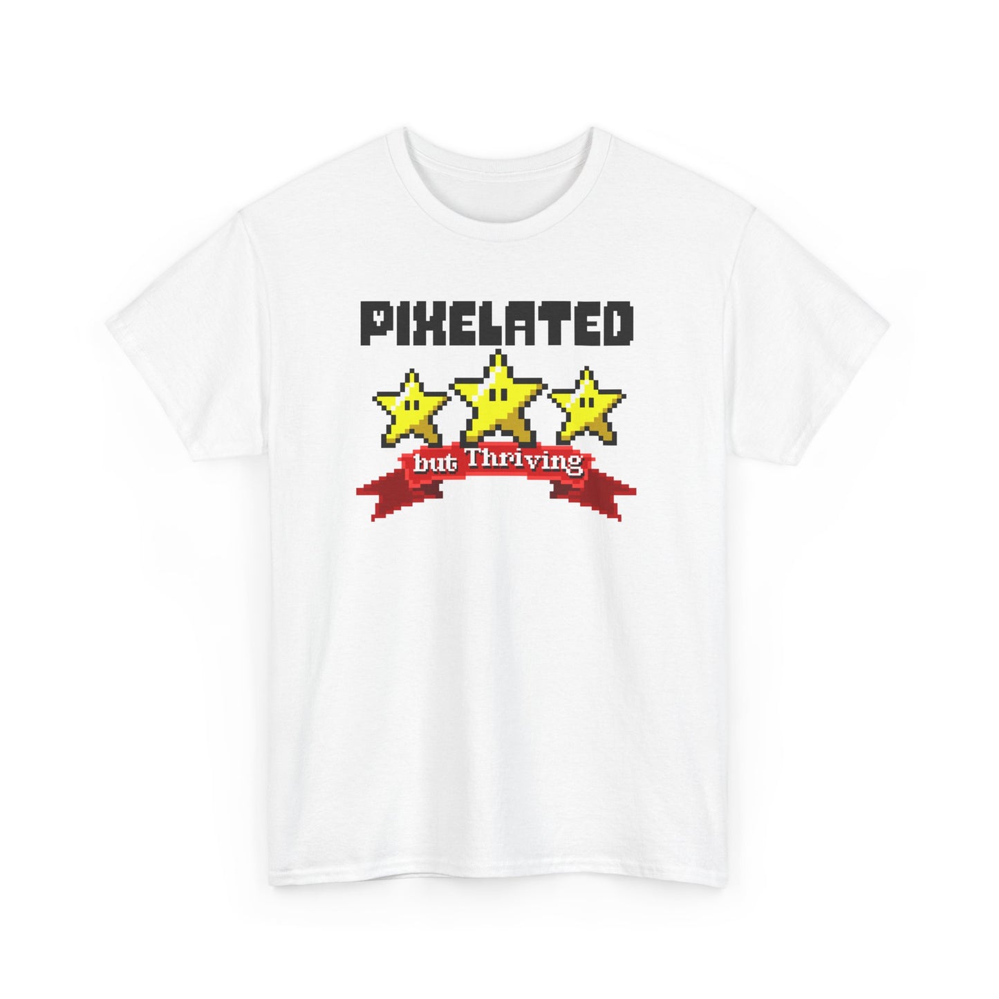 White Version Pixelated but Thriving T-shirt BimBangDesignBimBangDesign