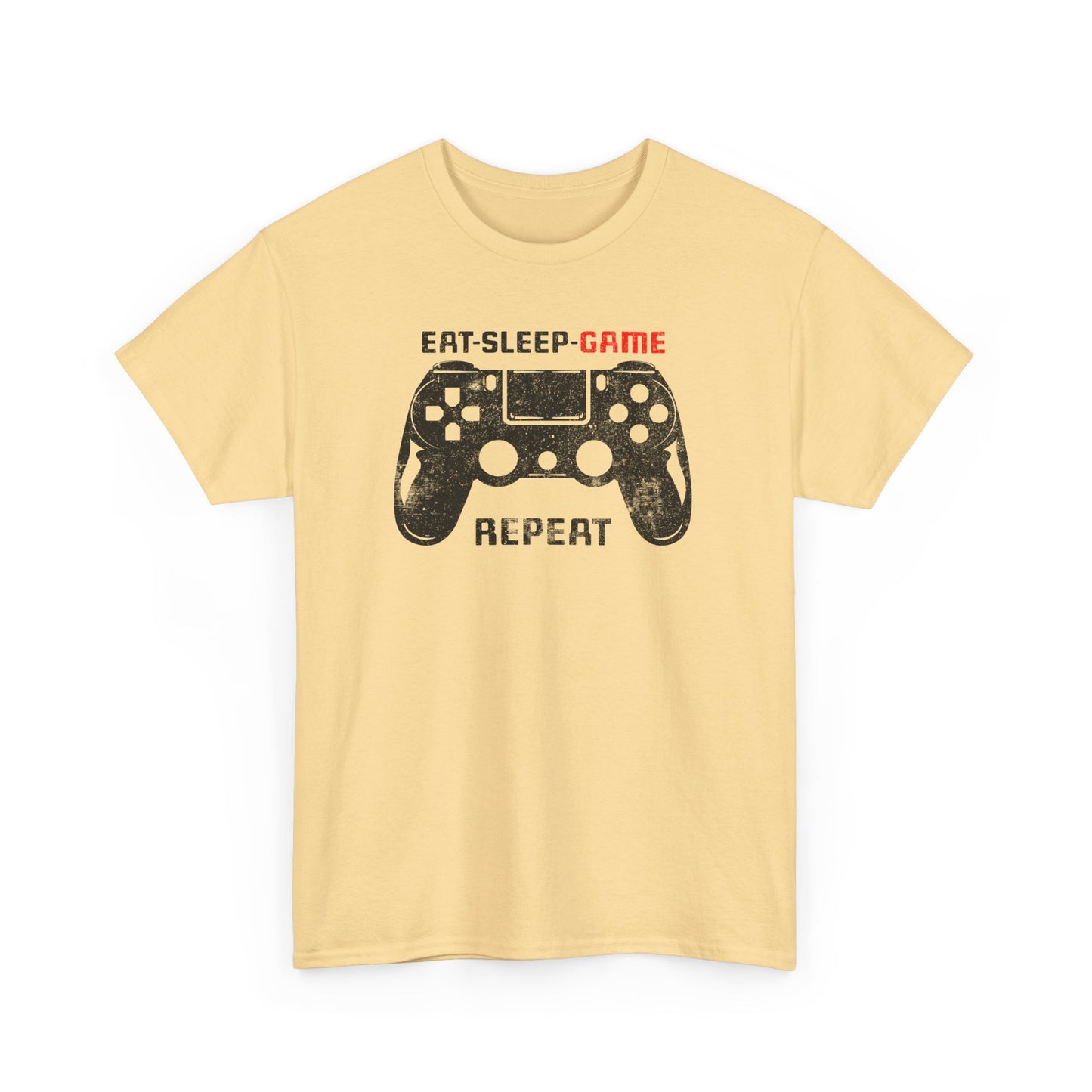 Yellow Haze Version Gamer T-shirt Eat Sleep Game Repeat BimBangDesin