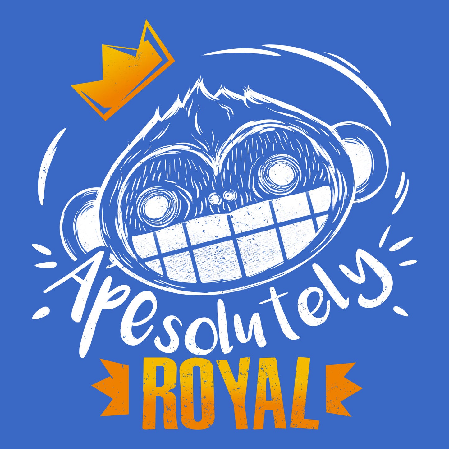 ApeSolutely Royal kids t-shirt details – crowned monkey design – BimBangDesign