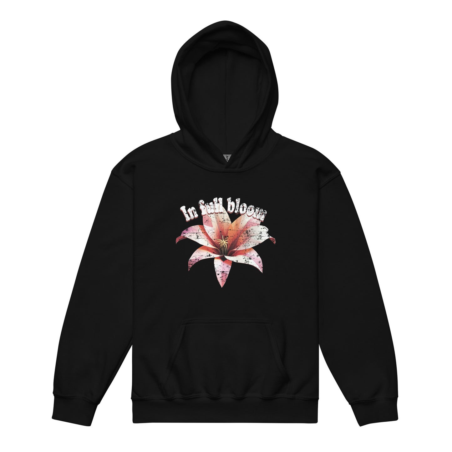 Black In Full Bloom Soft kids floral hoodie – cozy and stylish everyday wear by BimBangDesign