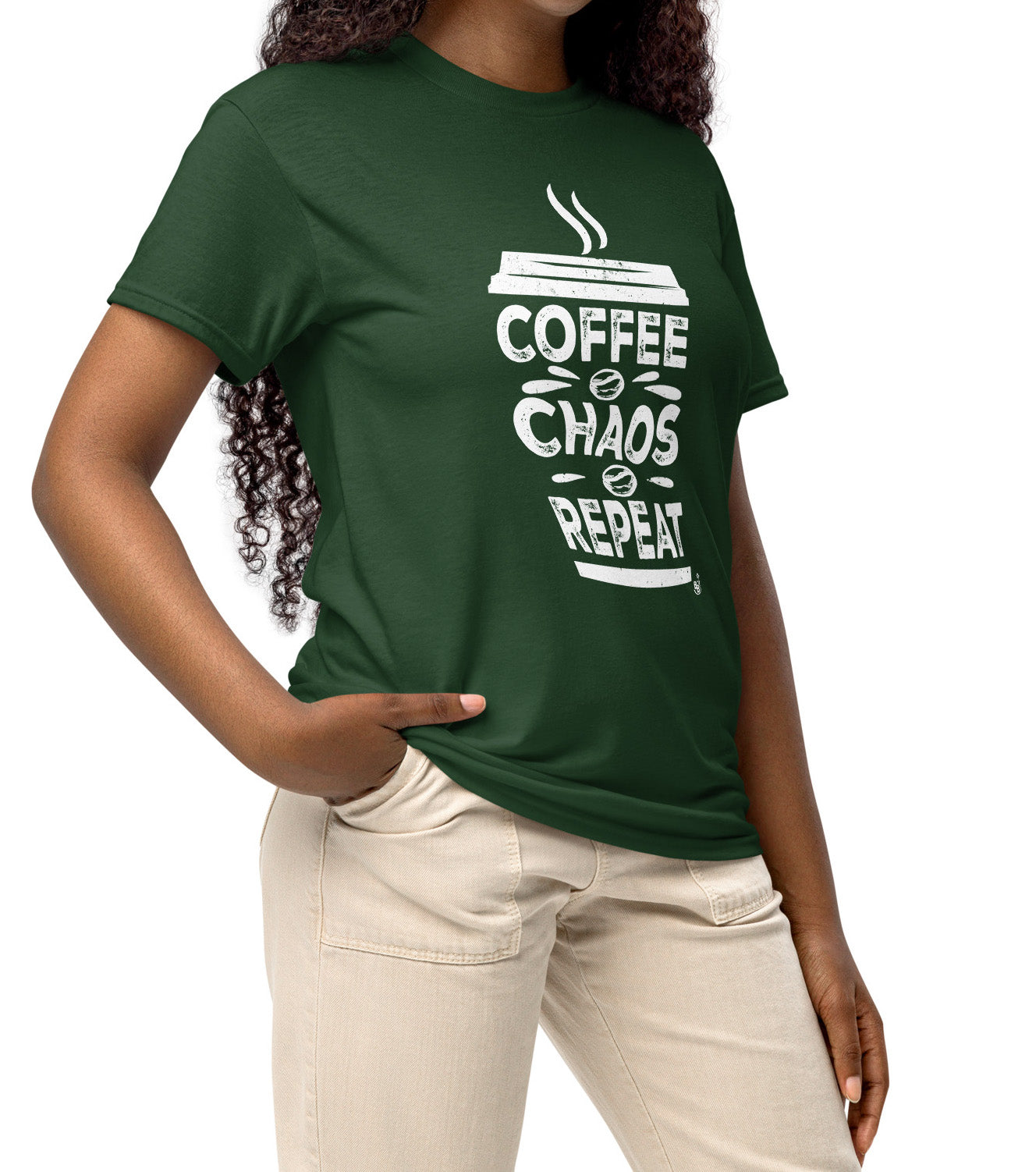 Coffee Chaos Repeat Tee - Morning Mood T-Shirt