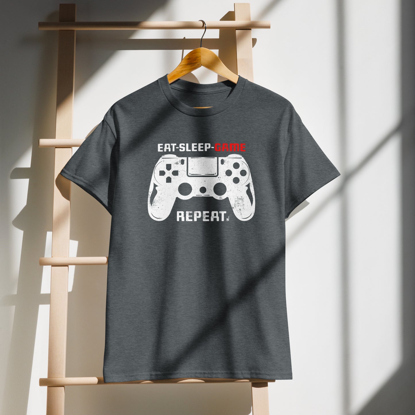 Gamer routine T-shirt demo Eat Sleep Game Repeat BimBangDesin