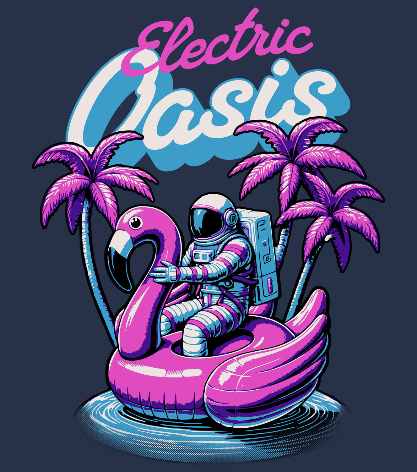 Electric Oasis Unisex Kids Hoodie – Cozy Space Crewneck | BimBangDesign